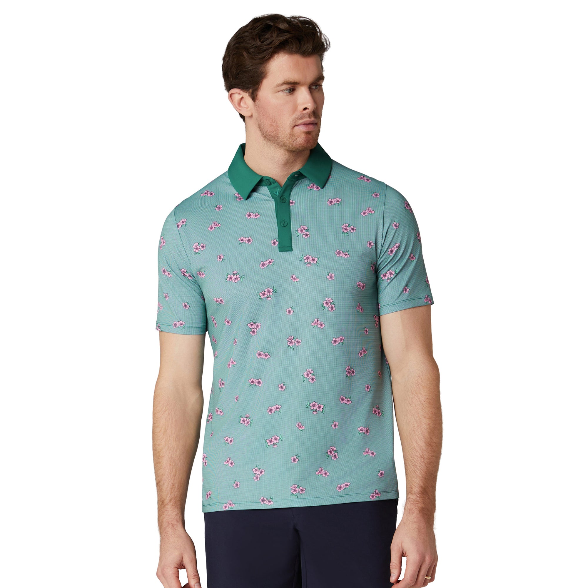 Callaway Golf Azalea Gingham Polo - Galapaogos Green 326