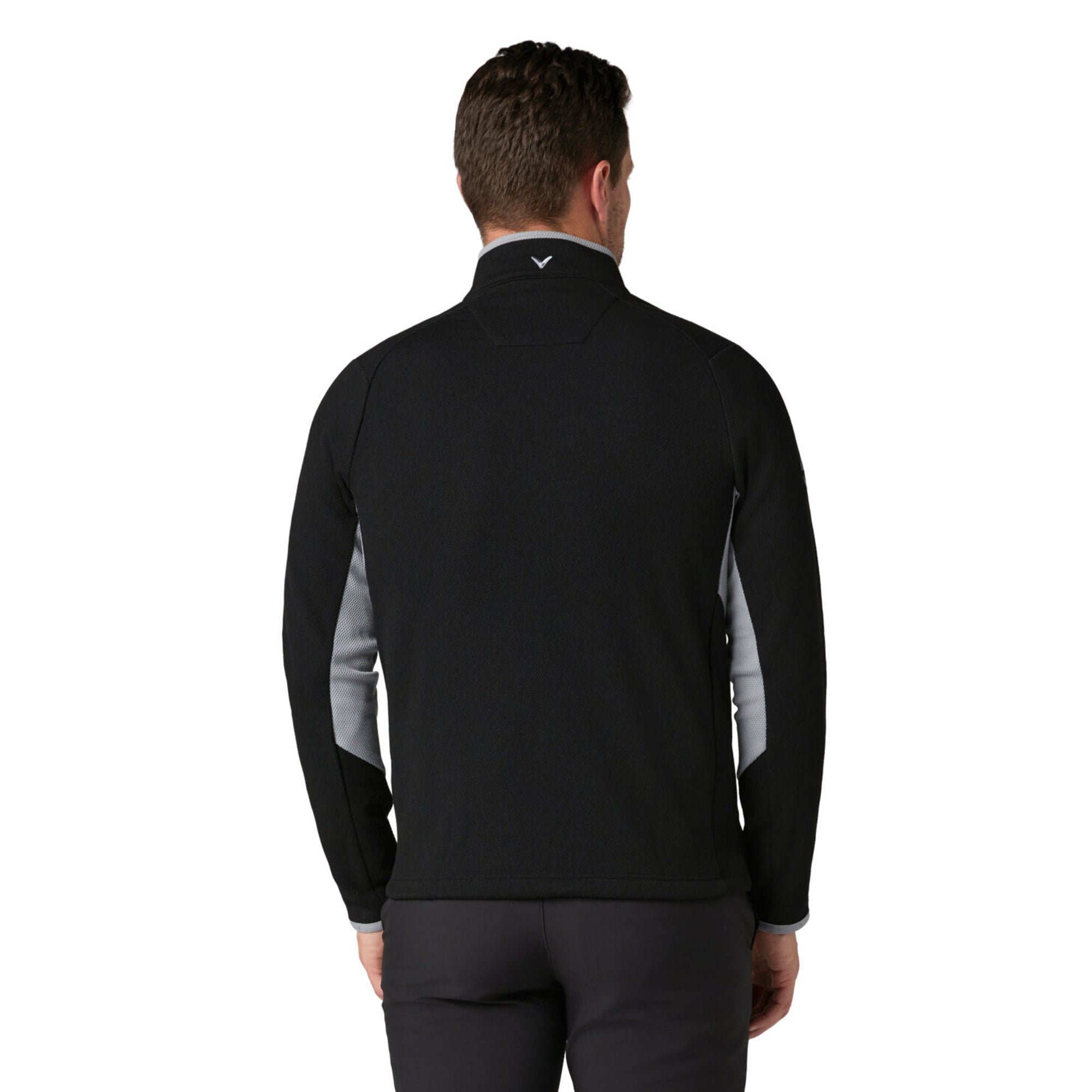 Callaway Golf Blocked 1/4 Zip Pullover - Caviar 002 - CGKFF0F8-002