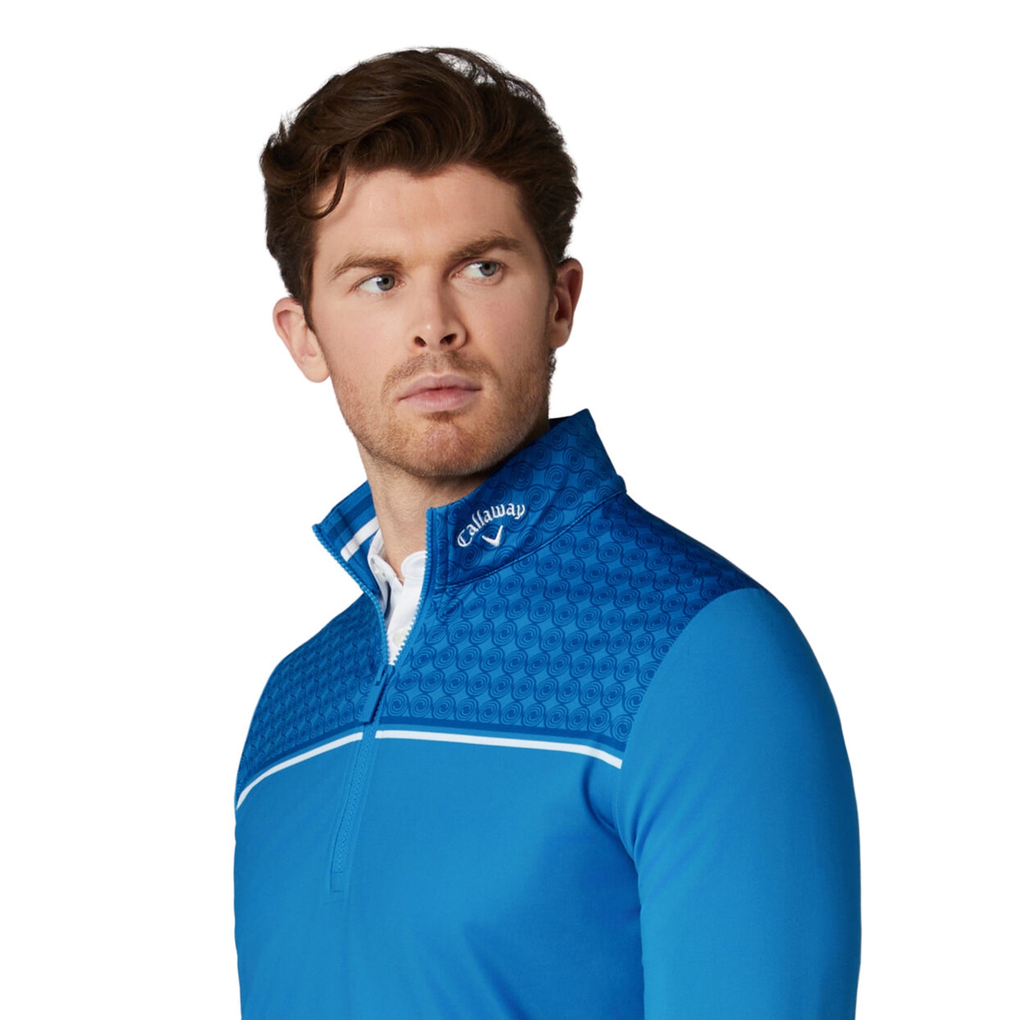 Callaway Golf Printed Block 1/4 Zip Pullover - Brilliant Blue 431