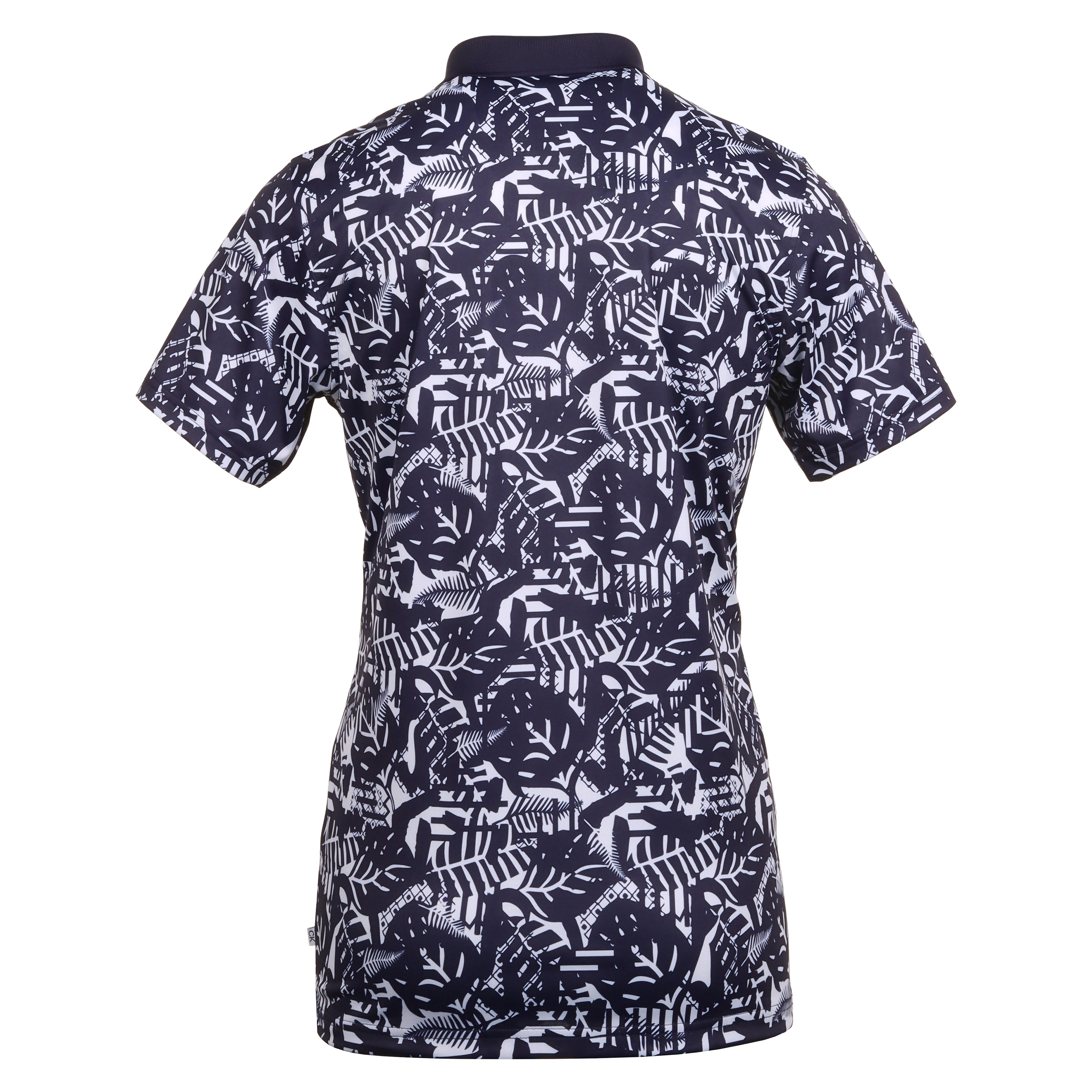 Calvin Klein Golf Abstract Print Shirt White/Evening Blue