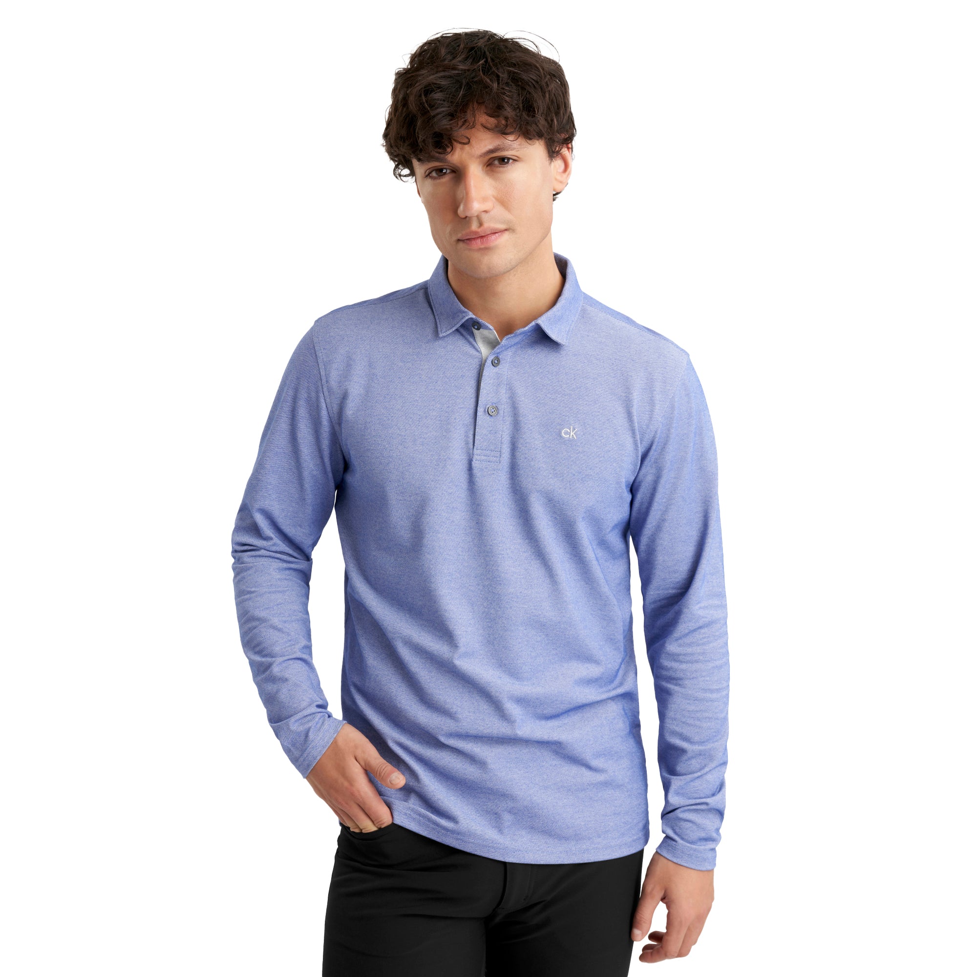 Calvin Klein Golf Bayard LS Shirt - French Blue - CKMA25109-French-Blue - Function18