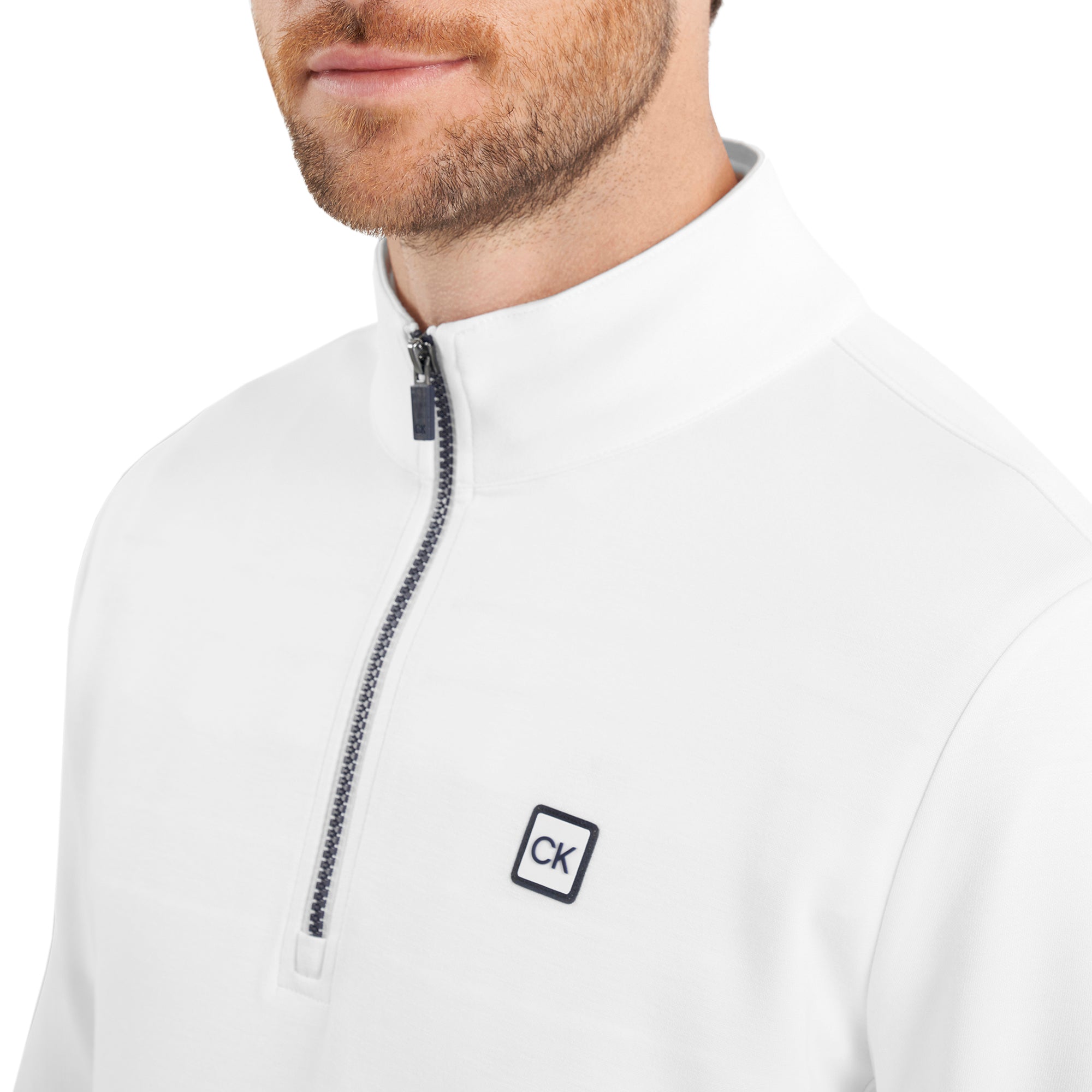 Calvin Klein Golf Concord 1/2 Zip - White - CKMS25946-White