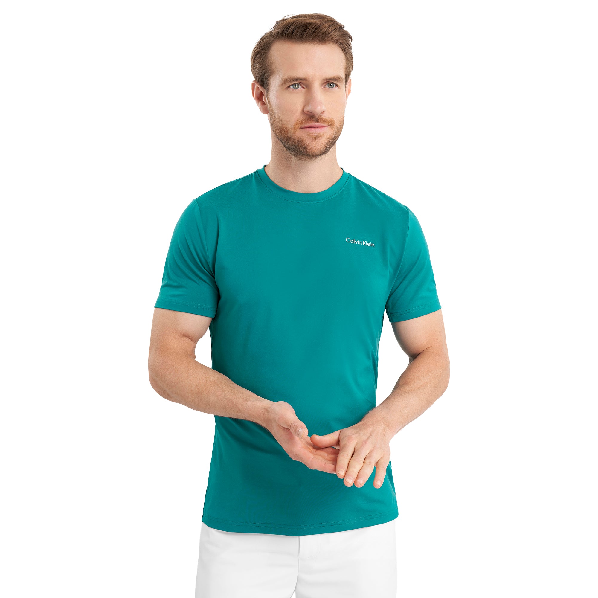 Calvin Klein Golf Newport Tee Shirt - Sea Green - C9923-Sea-Green 