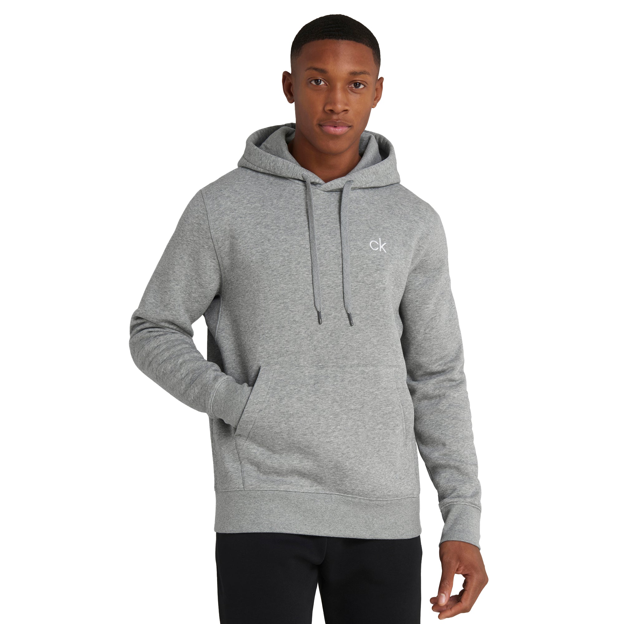 Grey Ck Hoodie Calvin Klein Jeans Core Monologo Pullover Hoodie