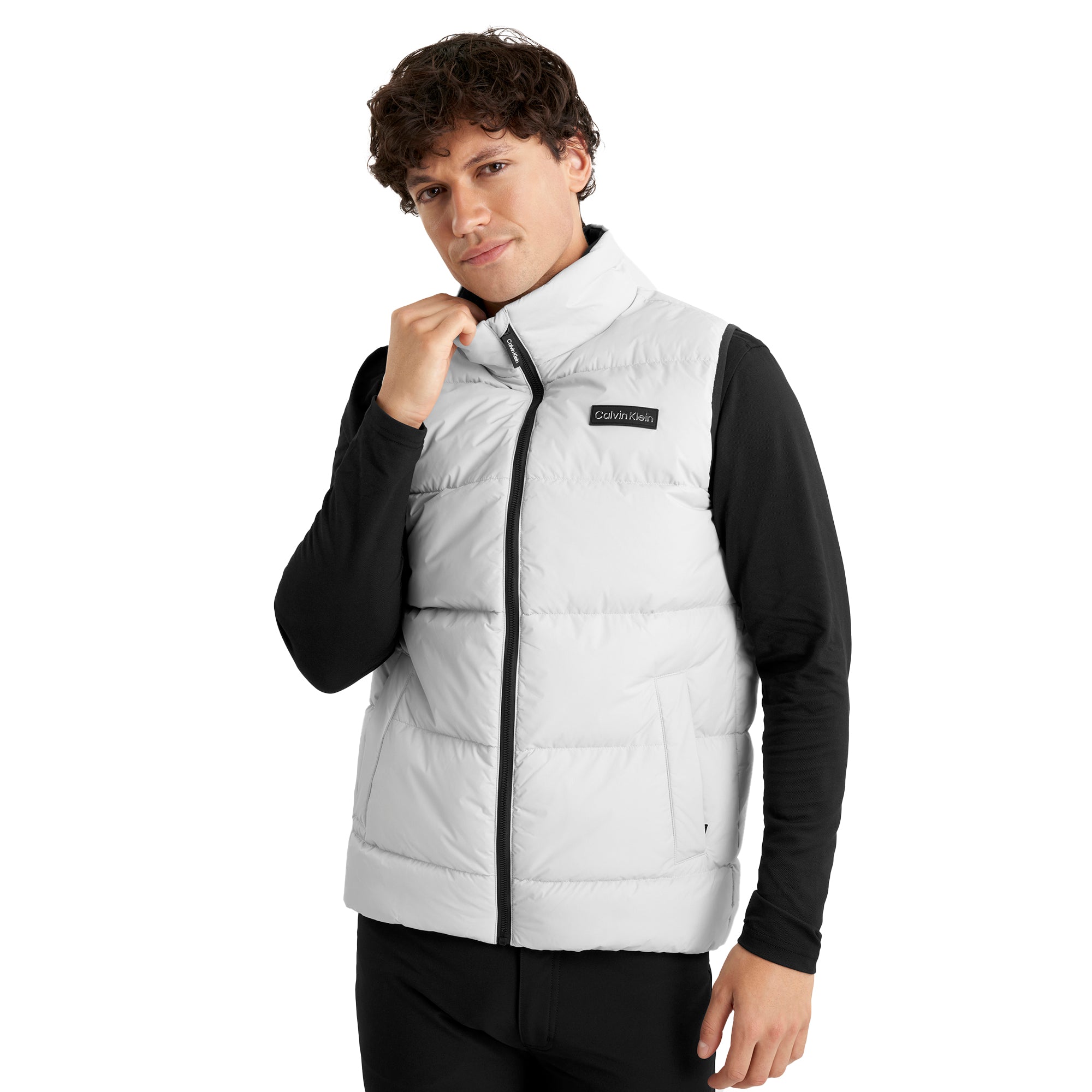 Calvin Klein Golf Rivington Padded Gilet - Silver - CKMA25121 