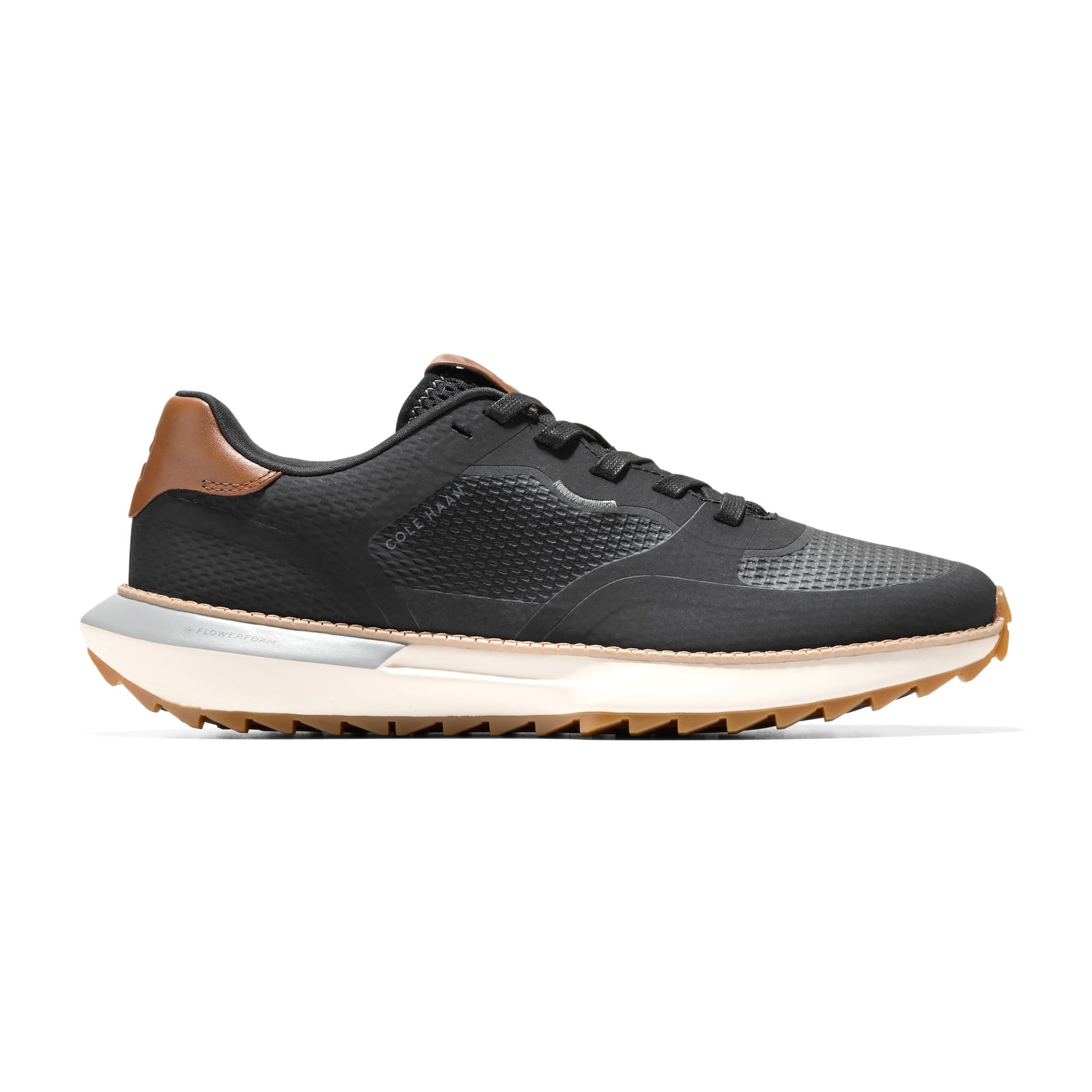 Cole Haan GrandPro Ashland II Golf Shoes - Black/New Caramel/Ivory