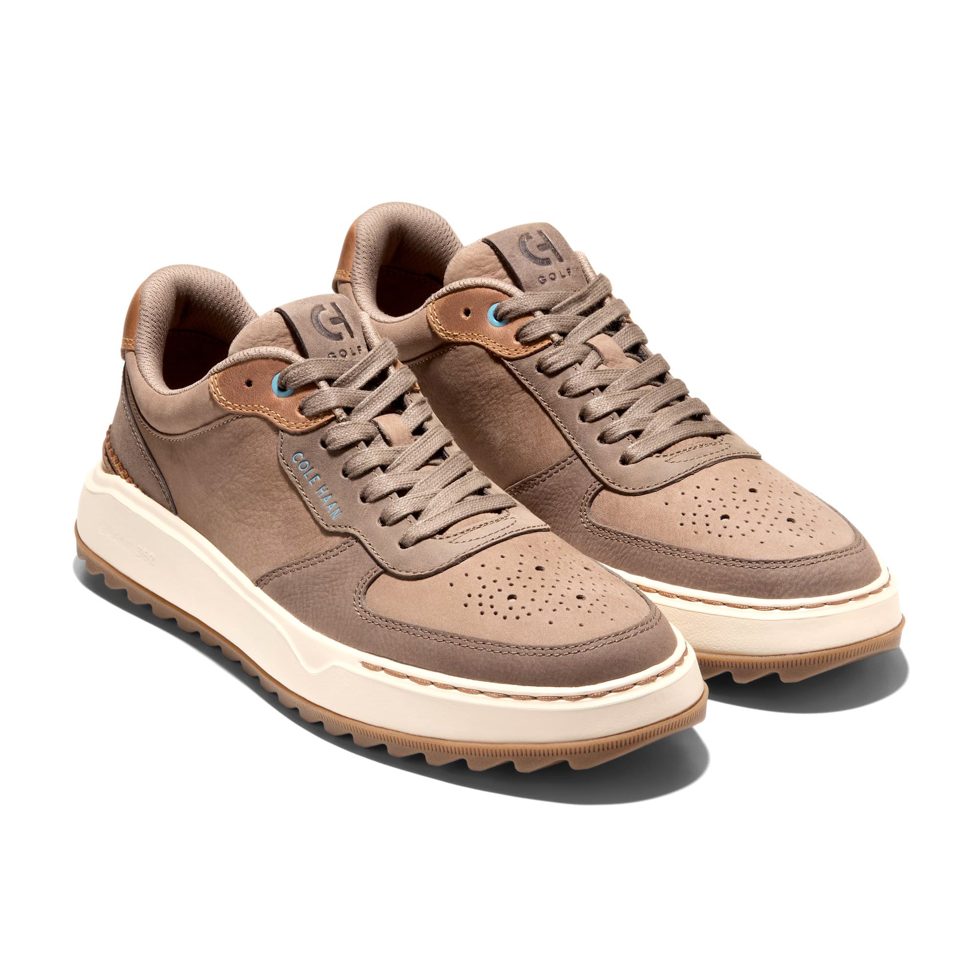 Cole Haan GrandPro Crossover Golf Shoes - Irish Coffee/Morel Ivory