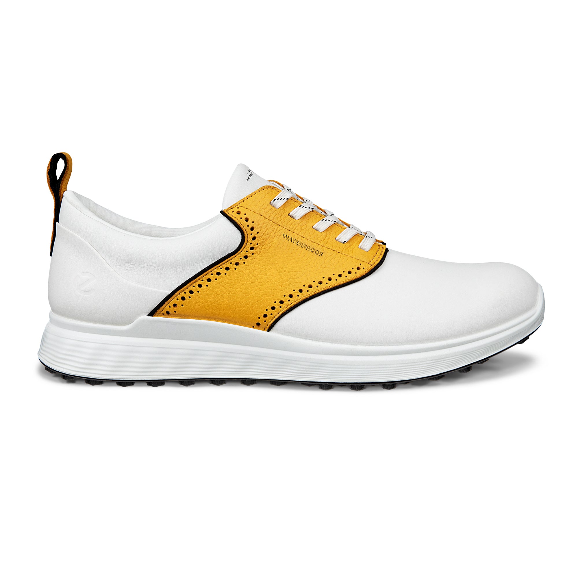 Ecco S-Casual Saddle Golf Shoes 102854 White/Saffron 59579