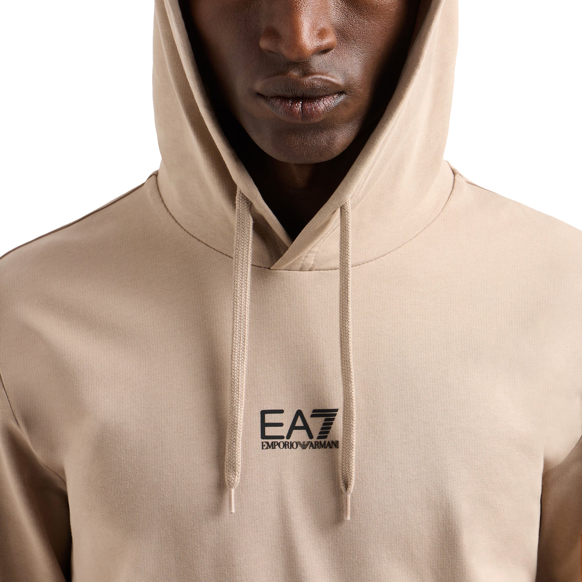 Emporio Armani EA7 Core Identity Hooded Sweatshirt - Cobblestone 