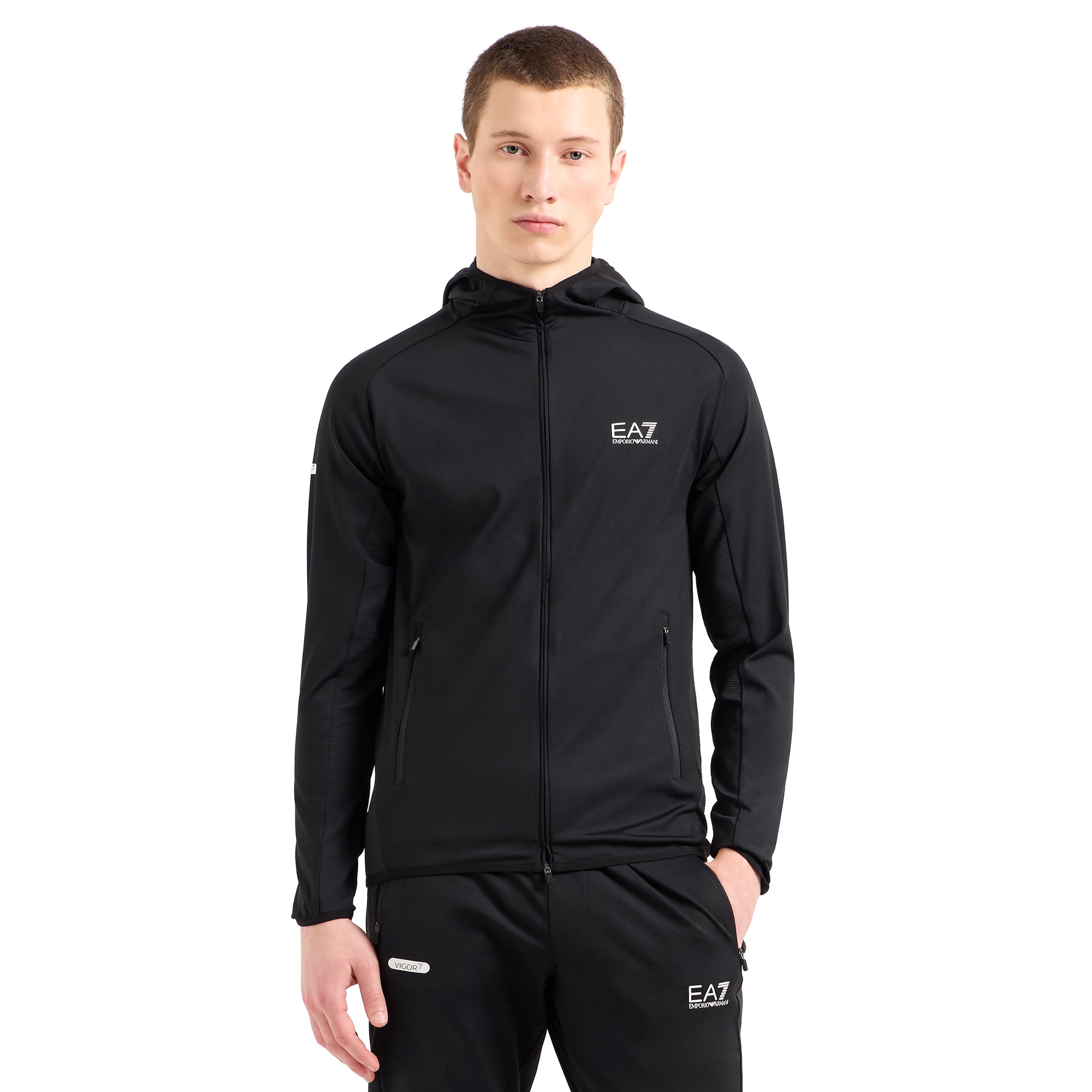 Emporio Armani EA7 Dynamic Athlete Hooded Sweatshirt Black UC001