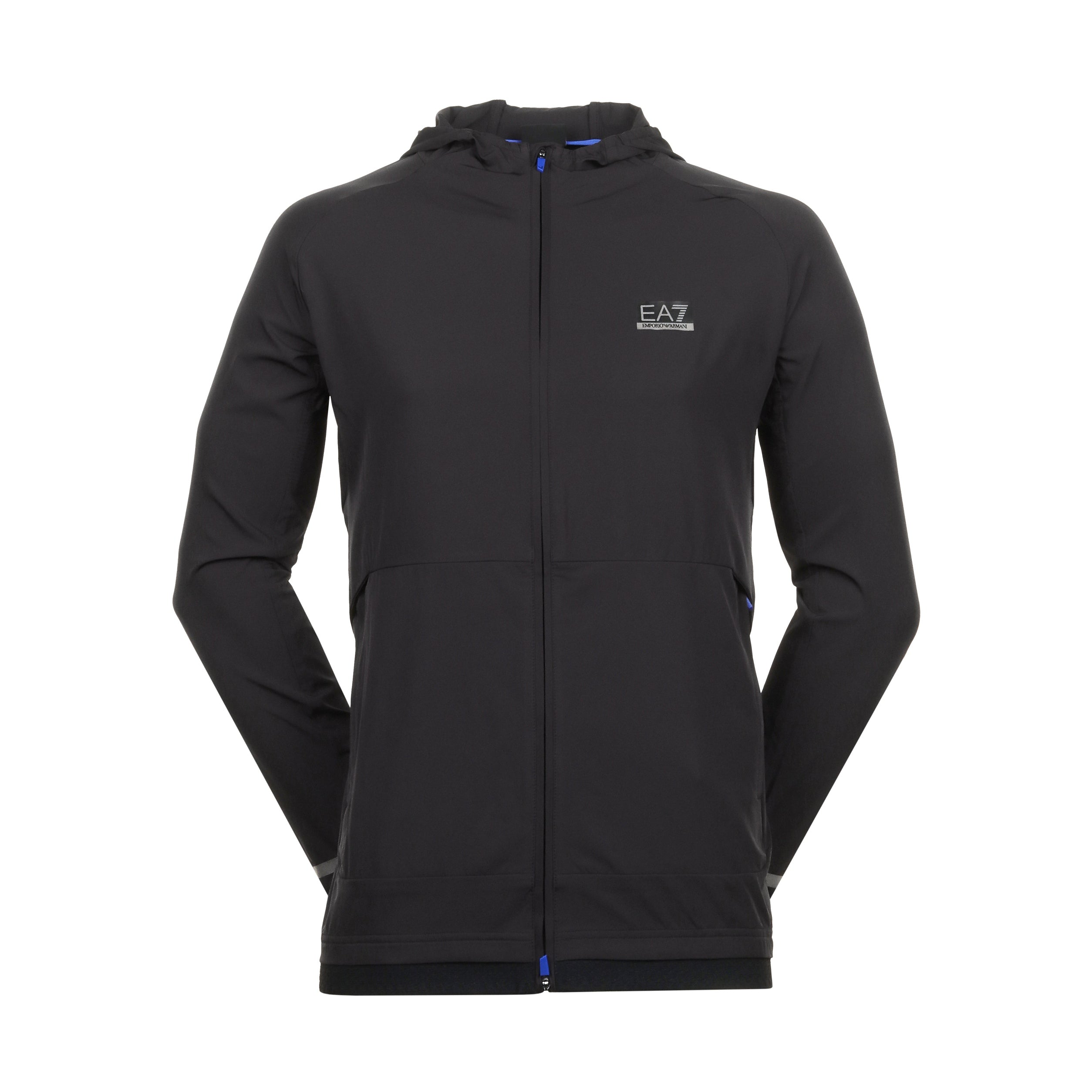 Emporio Armani EA7 Full Zip Hooded Jacket Black Bean 1771