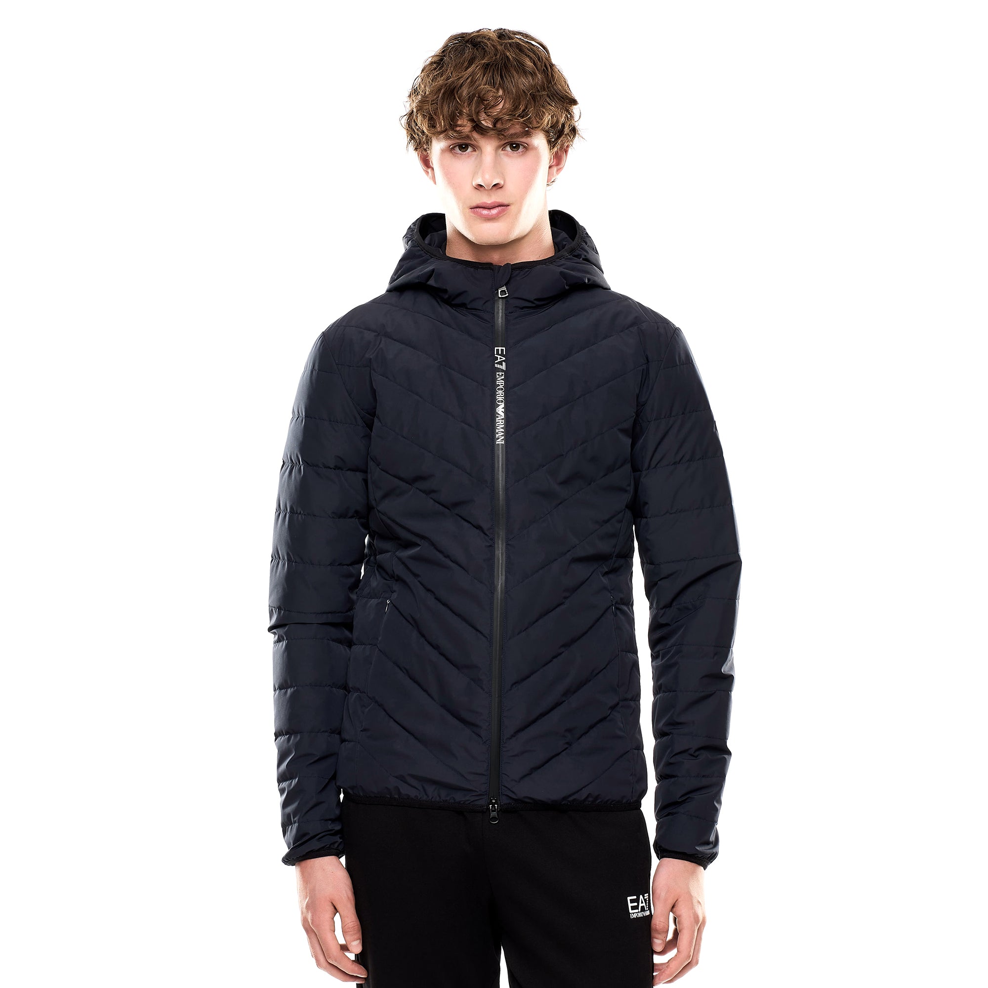 Emporio Armani EA7 Premium Shield Hooded Jacket - Armani Blue 1562 