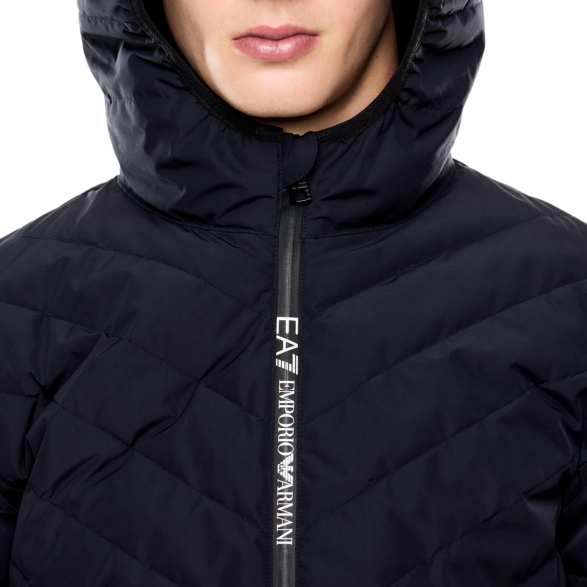 Emporio Armani EA7 Premium Shield Hooded Jacket - Armani Blue 1562 