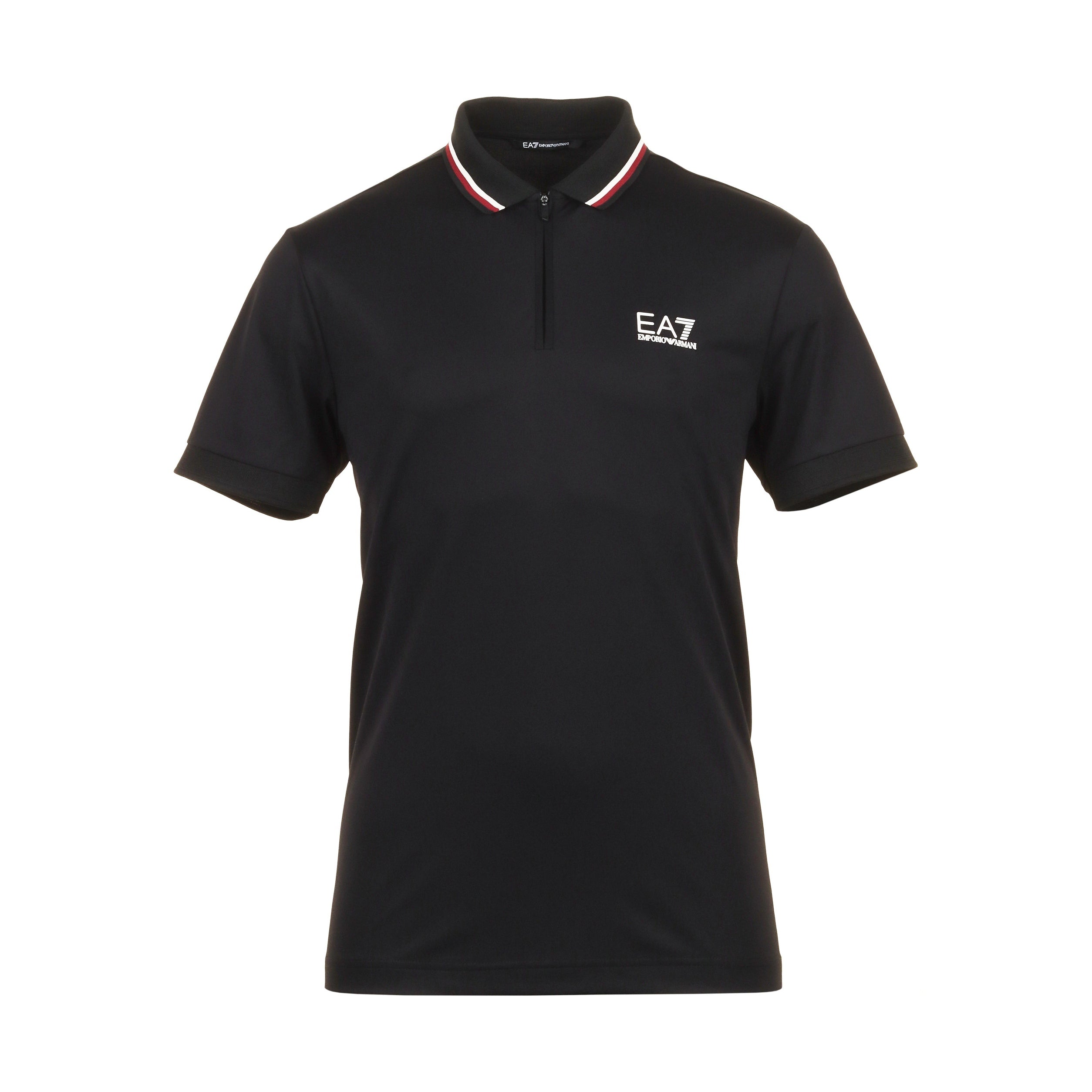 Emporio Armani EA7 Ventus7 1/4 Zip Polo Shirt Black PJ27Z-6DPF17-1200 -  Function18 | Restrictedgs