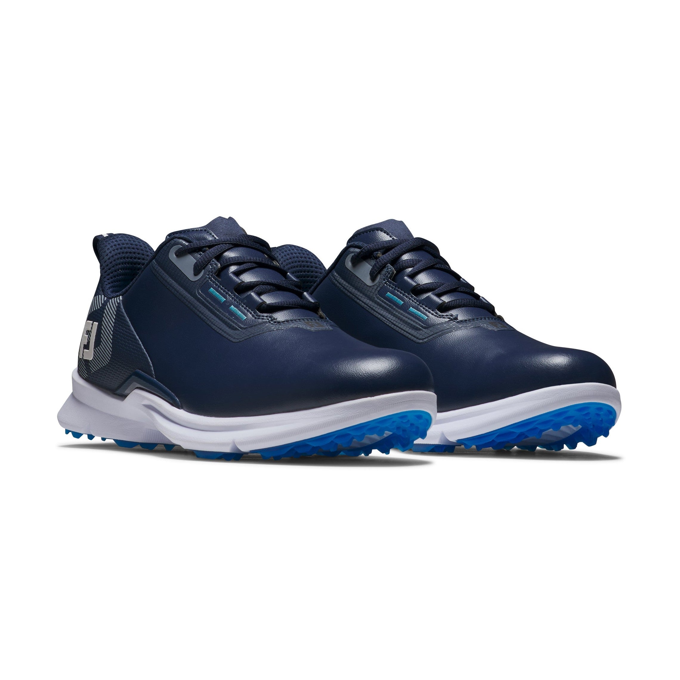 Blue Golf Cleats 2020 FootJoy FJ Fuel Golf Shoes White/Blue/Navy
