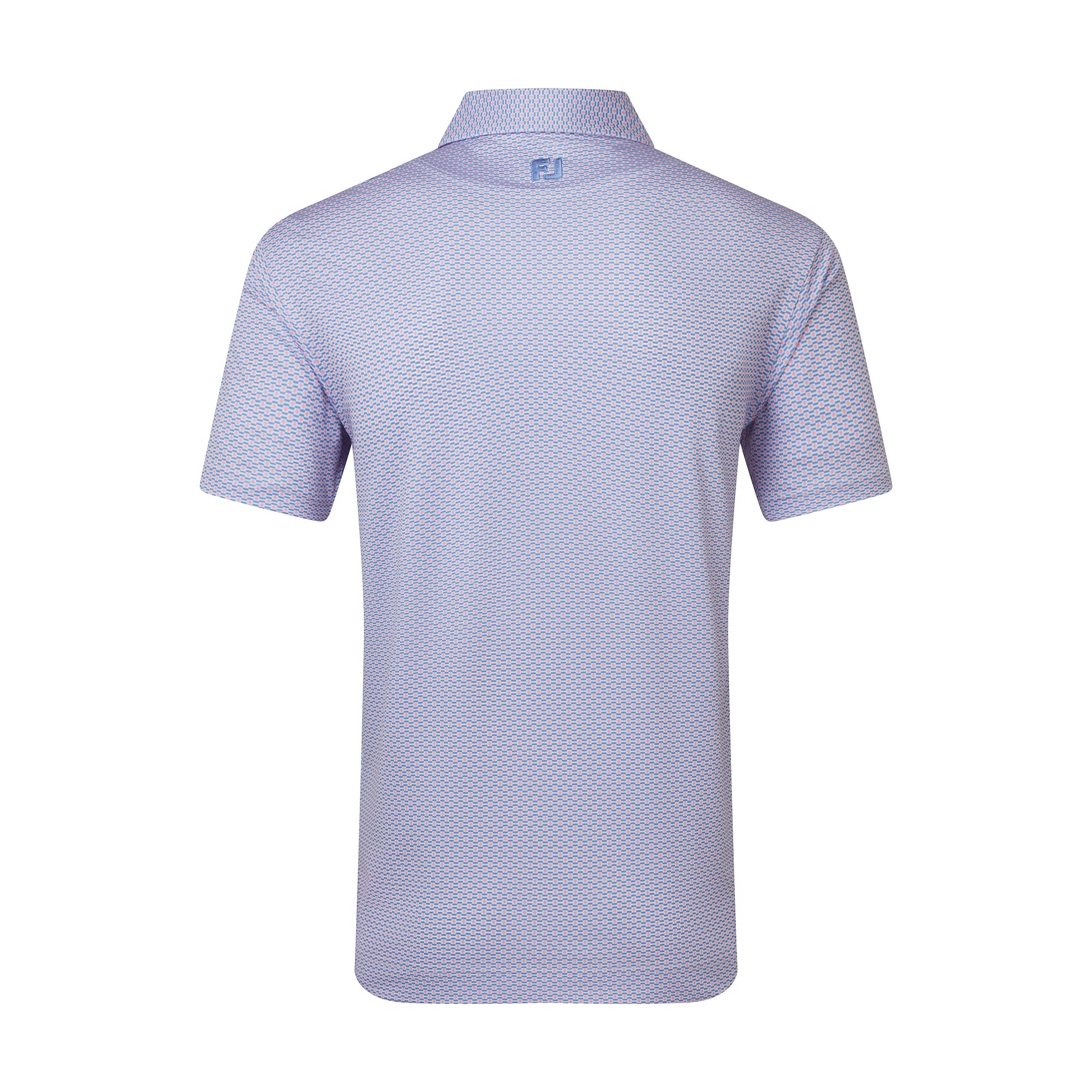 FootJoy FJ Nautical Flag Print Lisle Shirt - Pink Pop/Vivid Violet