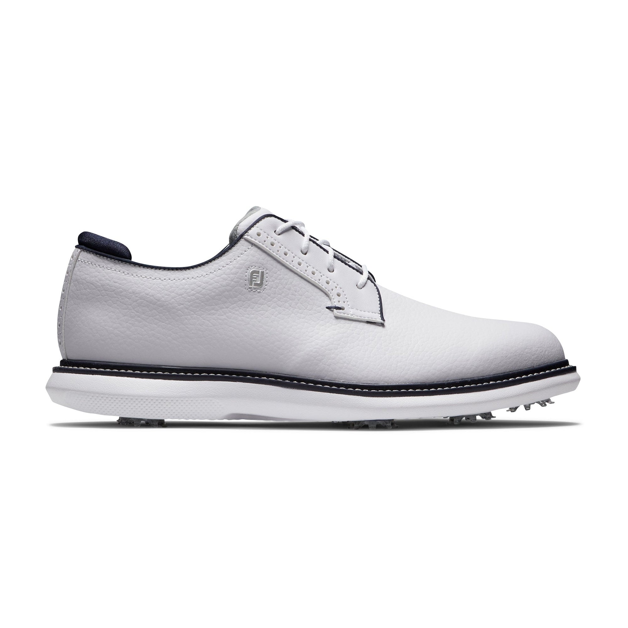 FootJoy FJ Traditions Blucher Golf Shoes White/Navy 57938