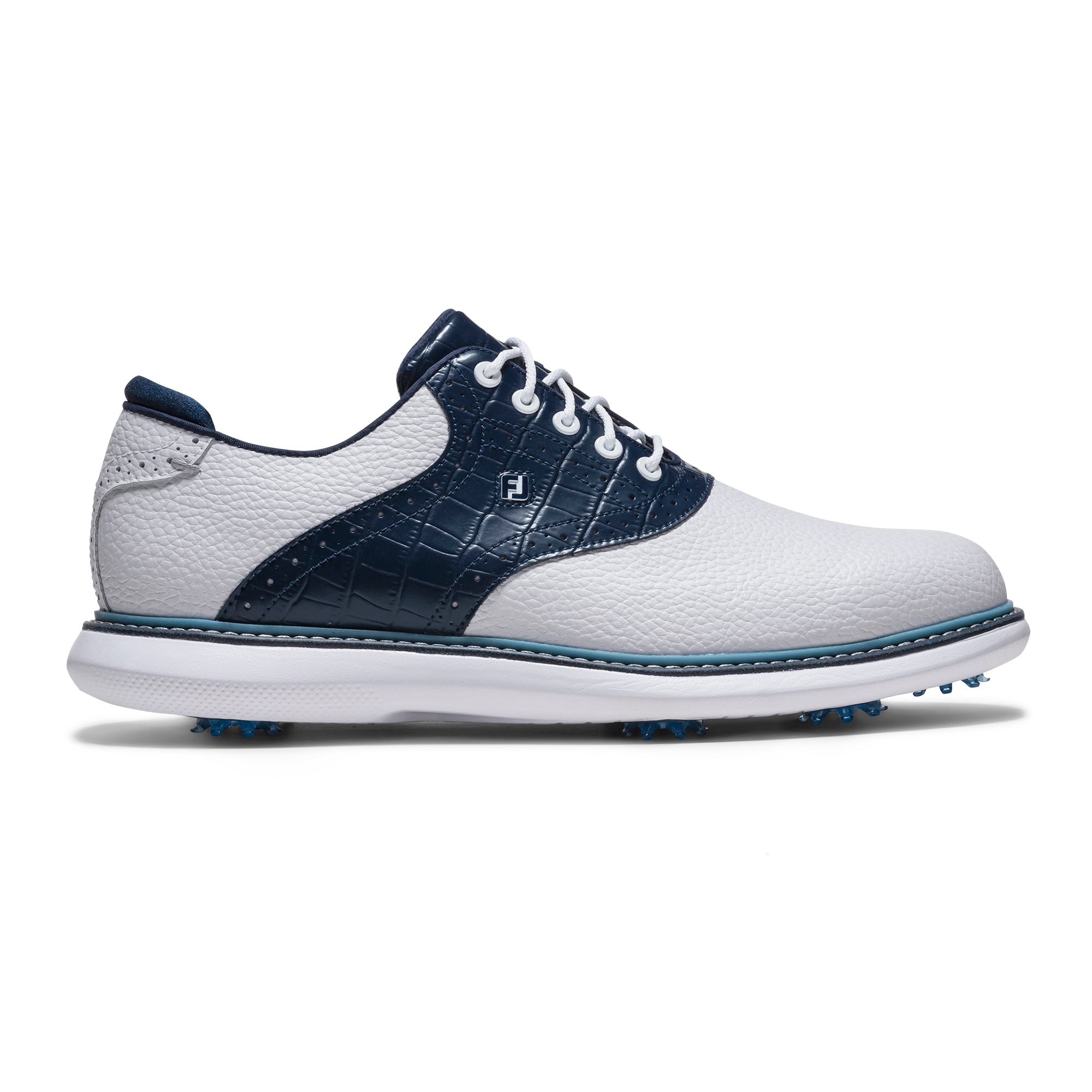 FootJoy ゴルフシューズ ホワイト/ネイビー FootJoy FJ Traditions Golf Shoes - White/Navy/Blue - 57981