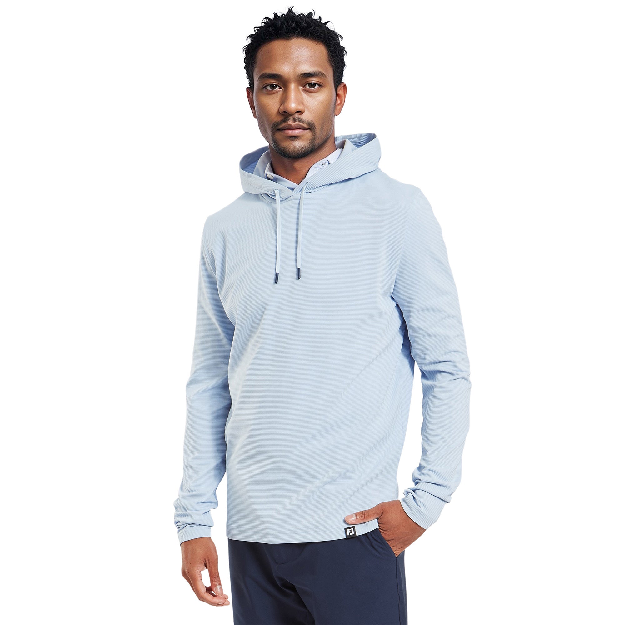 FootJoy Ottoman Jacquard Golf Hoodie - Pistachio FootJoy Ottoman Jacquard Golf Hoodie - Pistachio