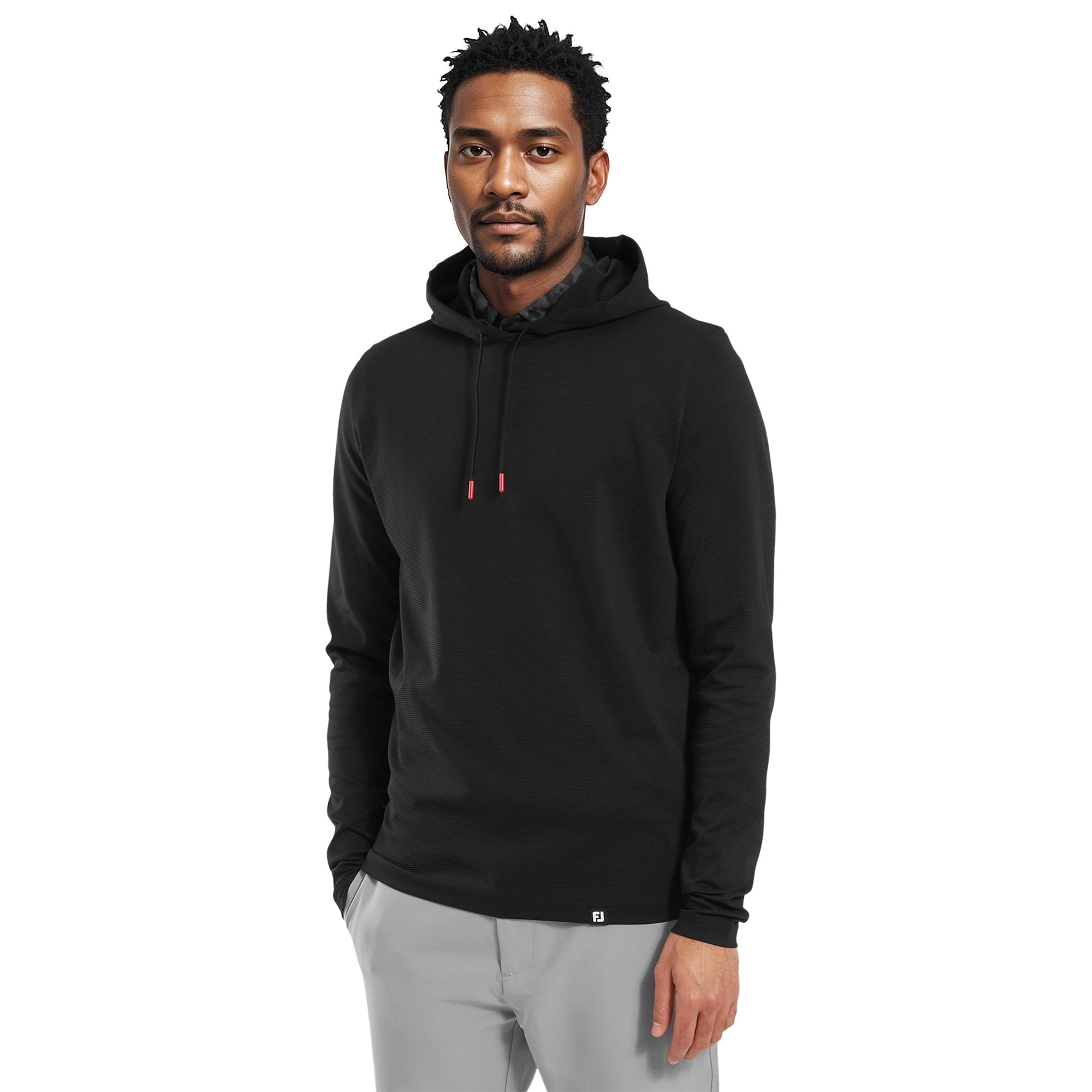 FootJoy Ottoman Jacquard Golf Hoodie - Pistachio FootJoy Ottoman Jacquard Golf Hoodie - Pistachio