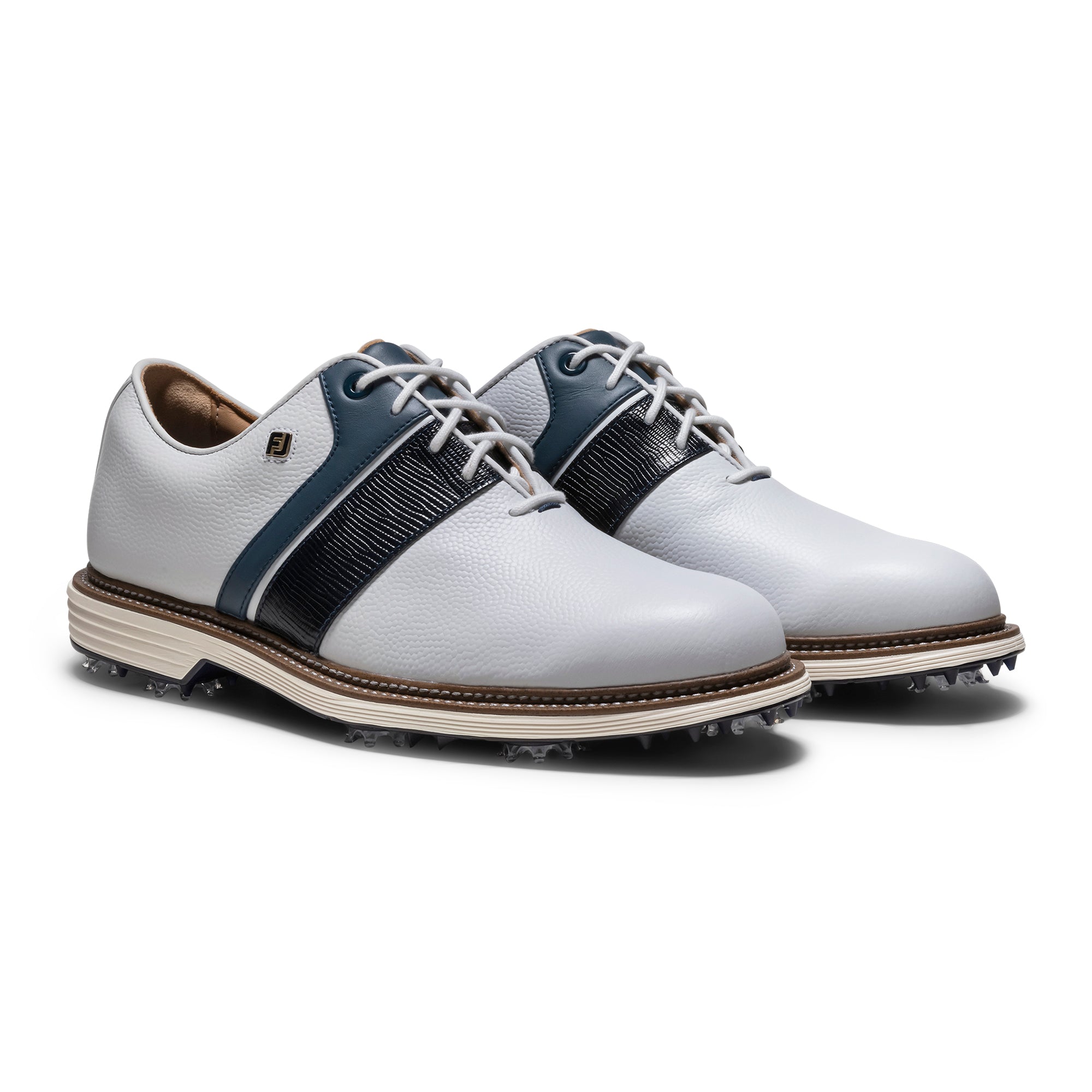 FootJoy Premiere Series Packard Golf Shoes - White/Navy/White