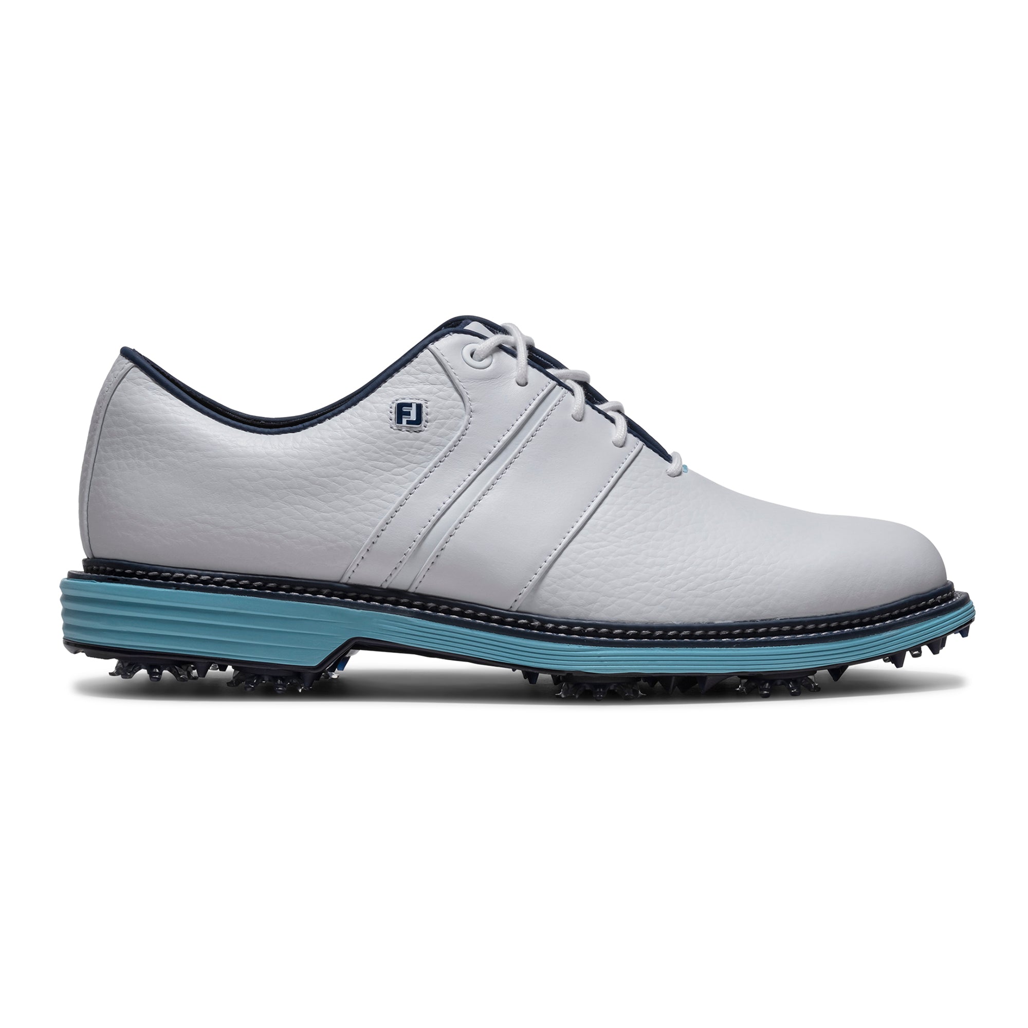 FootJoy Premiere Series Packard Golf Shoes - White/Navy/Blue