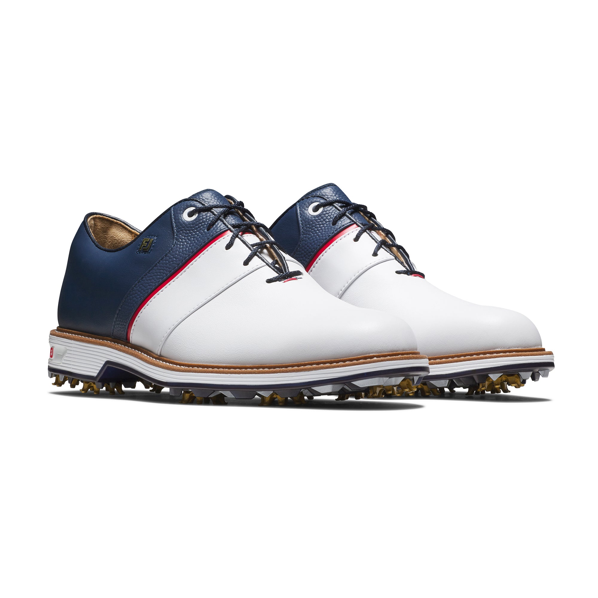 FootJoy Premiere Series Packard Golf Shoes - White/Navy/Red