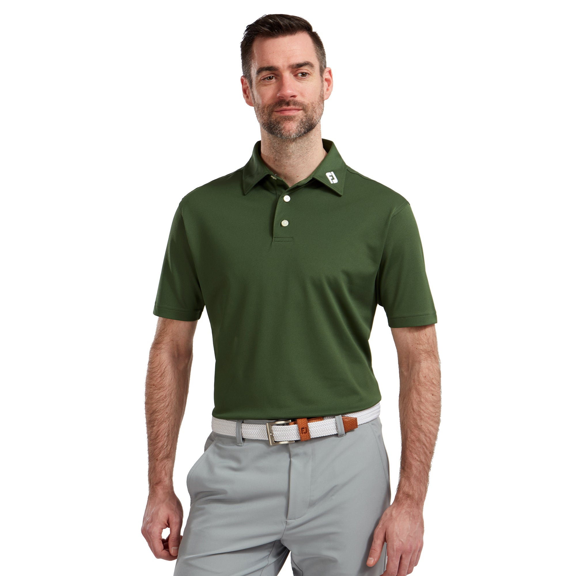 olive green golf shirt