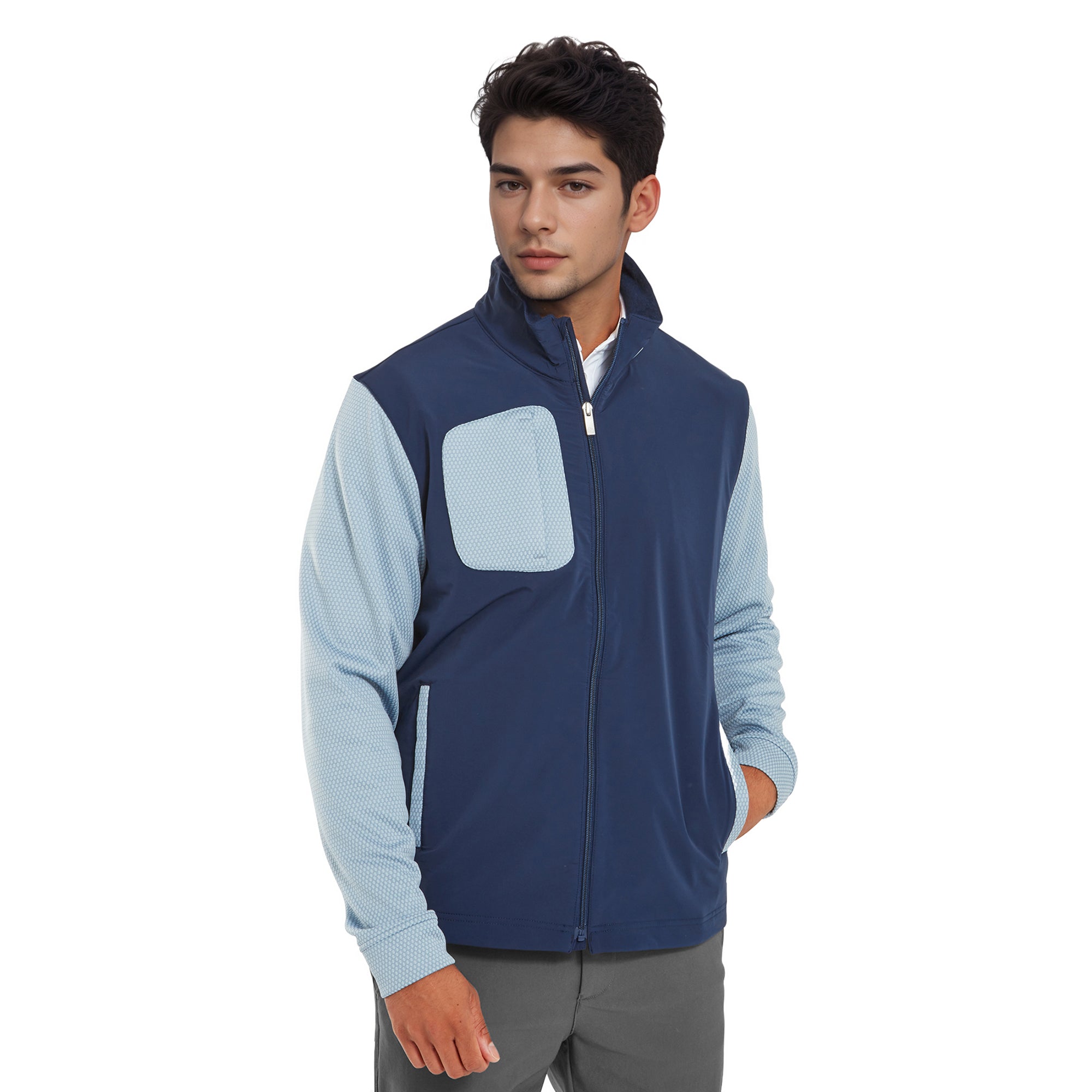 FootJoy ThermoSeries Hybrid Wind Golf Jacket - Navy - 37826