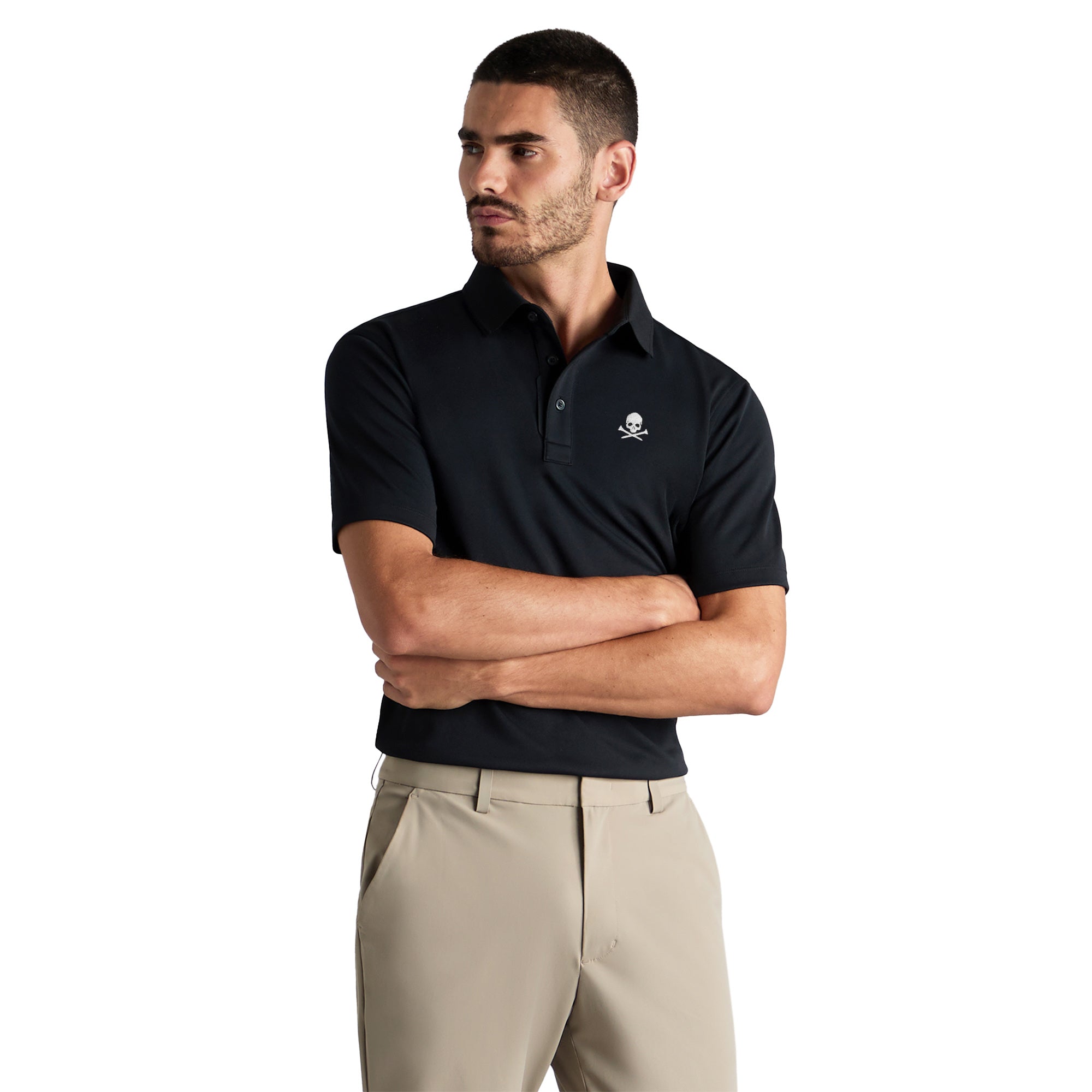 G/FORE Essential 3.0 Tech Pique Polo Shirt - Onyx - GMP000090-ONYX