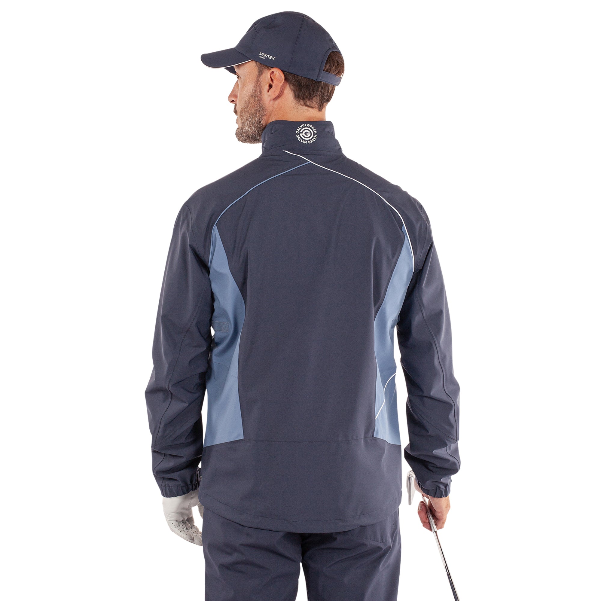Galvin Green Ames Pertex Waterproof Golf Jacket Navy/Moonlight