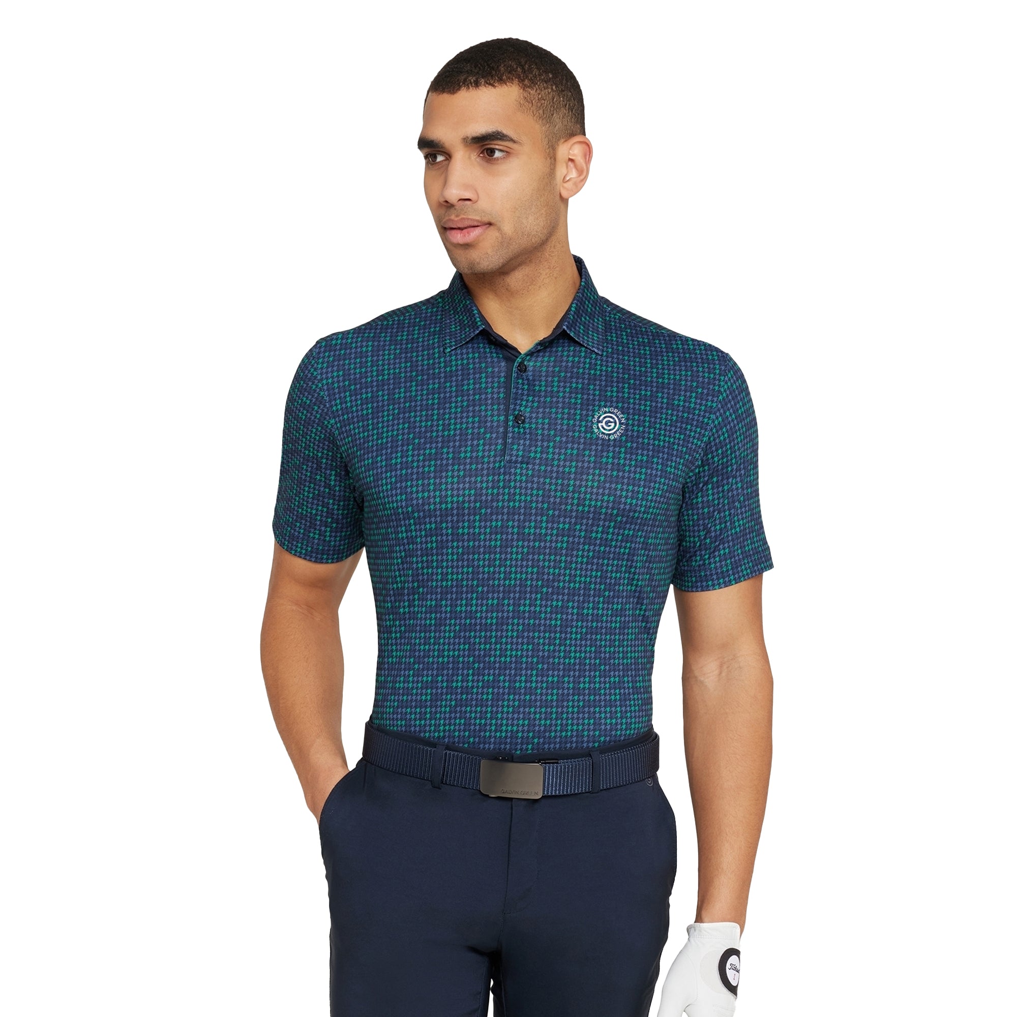 Galvin Green Miller Polo Da Golf Uomo – Traspirante, Elasticizzato E Elegante In Nero (Taglia L)