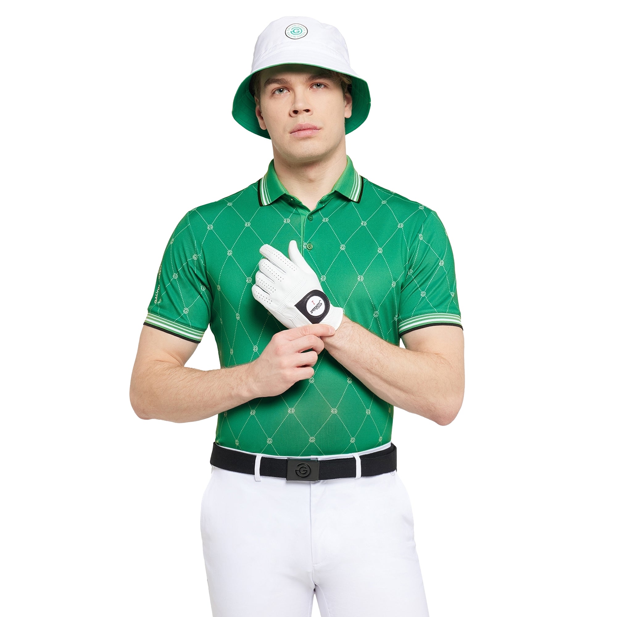FR2.GOLF ミントグリーン ウエア Lサイズ Galvin Green Miguel Ventil8+ Golf Shirt - Golf Green/White 8836