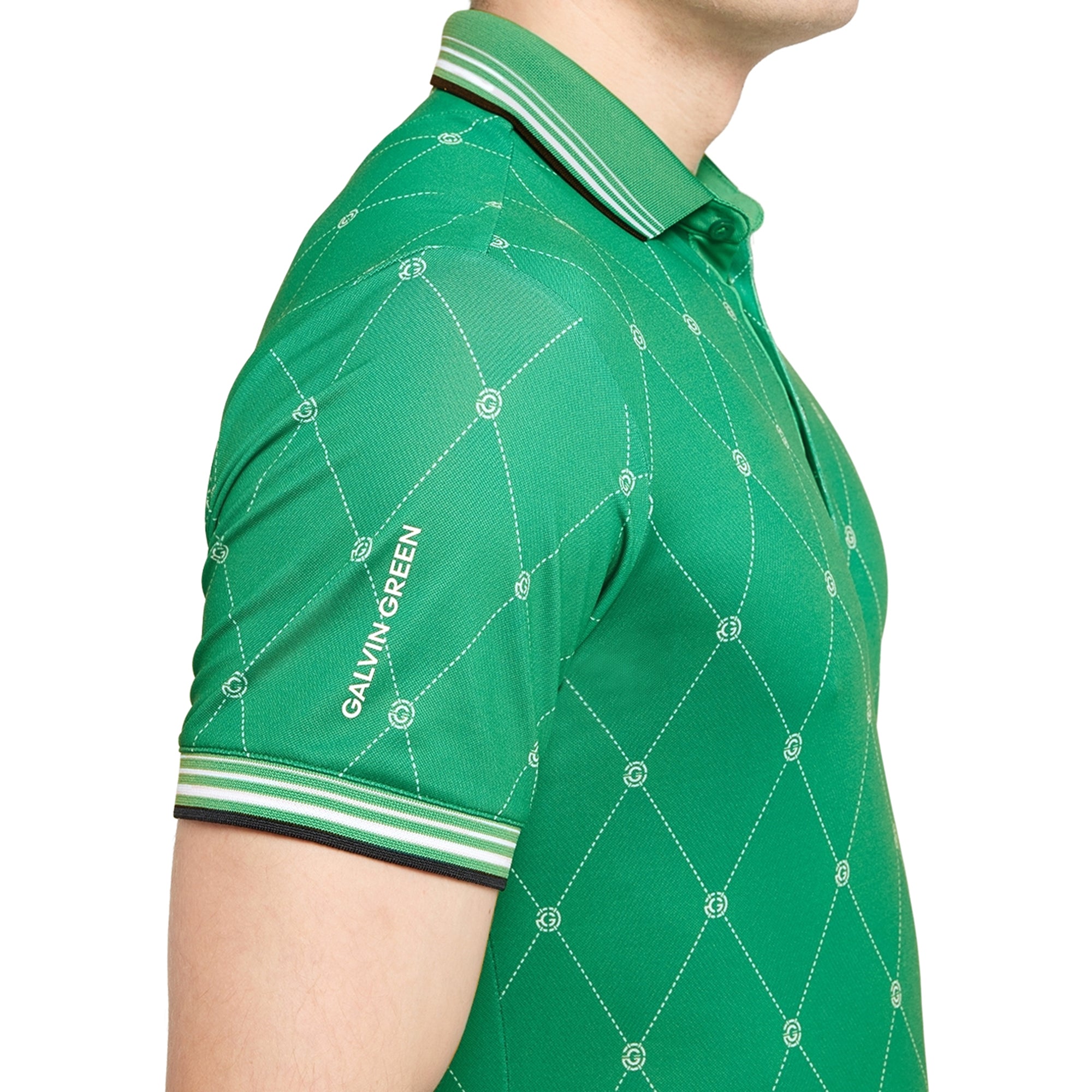 Galvin Green Miguel Ventil8+ Golf Shirt - Golf Green/White 8836