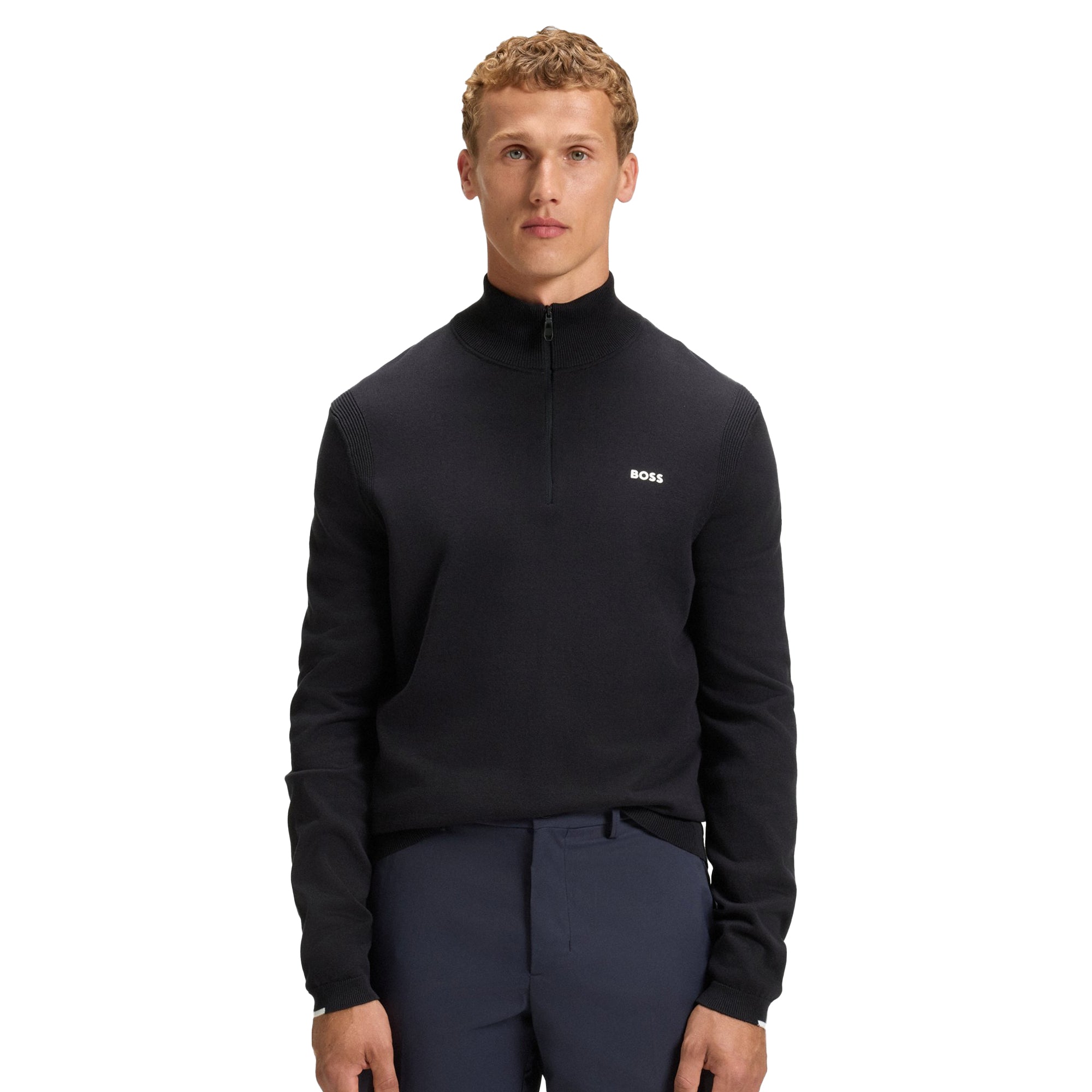 BOSS Ever-X 1/4 Zip Sweater Wi25 - Dark Blue 402 - 50541965-402