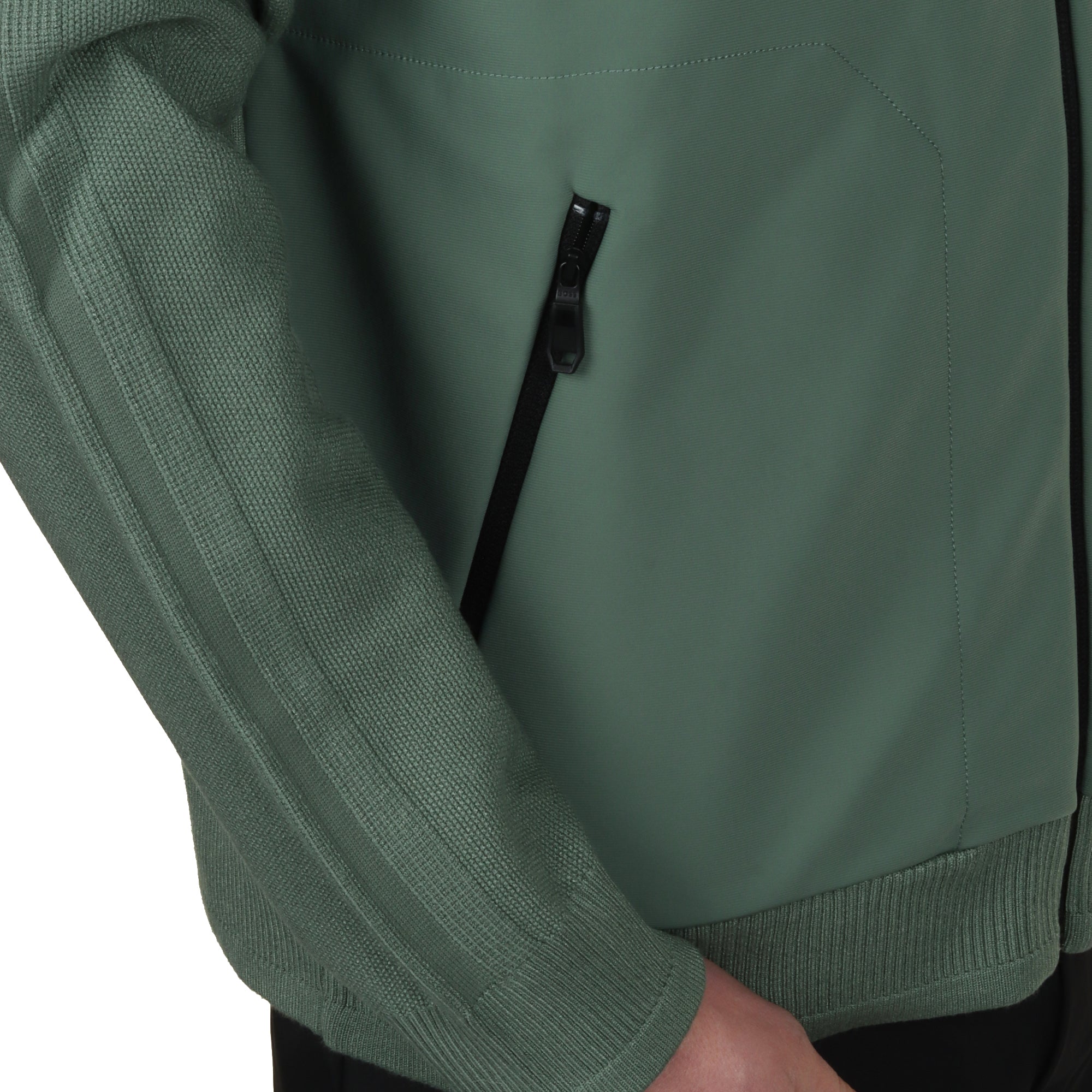 BOSS KN_Civic Hybrid Cardigan WI25 - Sage Green 358 - 50547490-358