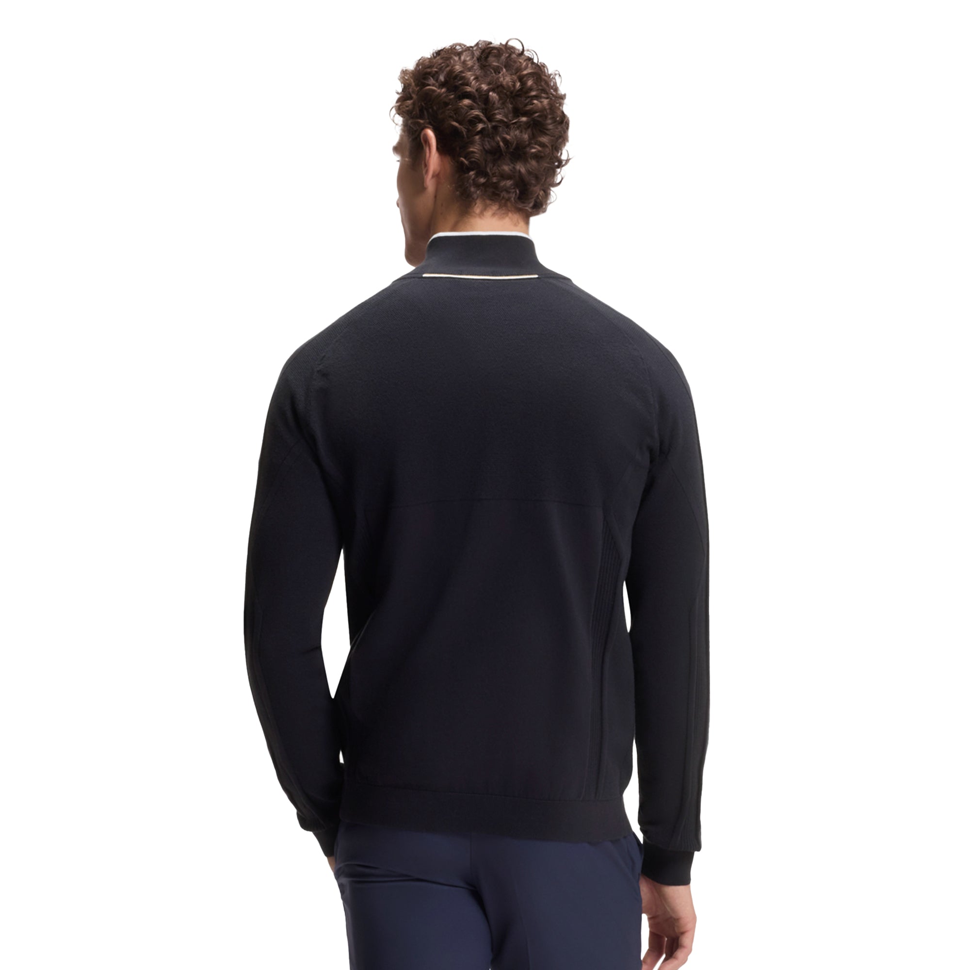 BOSS KN_GOC Hydro 1/4 Zip Golf Sweater SP26 - Dark Blue 402