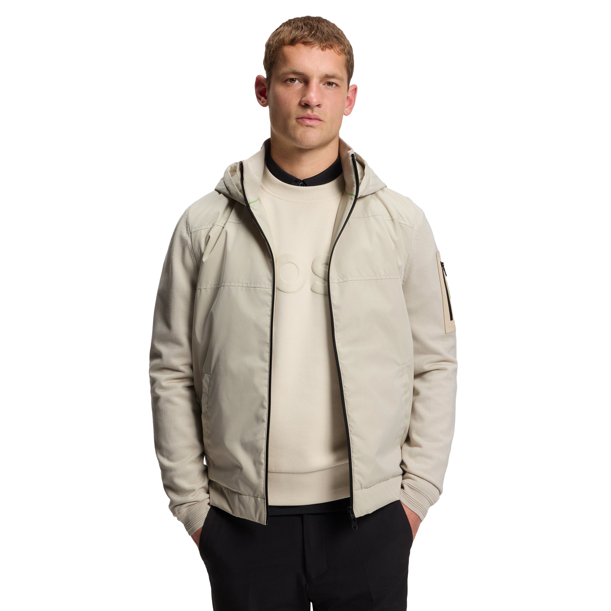 BOSS KN_Join Hybrid Jacket - Light Beige 272 - 50553780-272