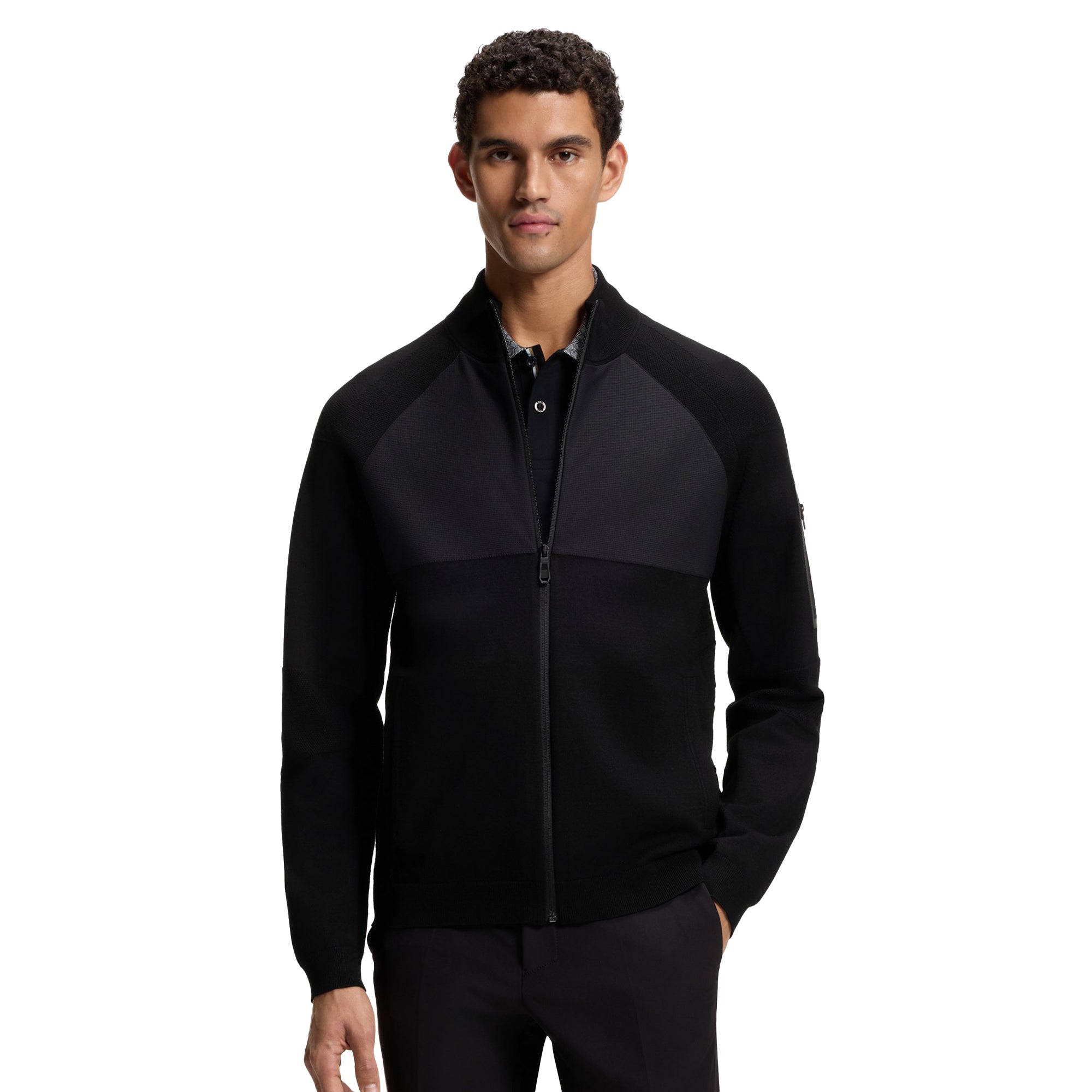 BOSS KN_Tour Hybrid Golf Jacket SP26 - Black 001 - 50553792-001