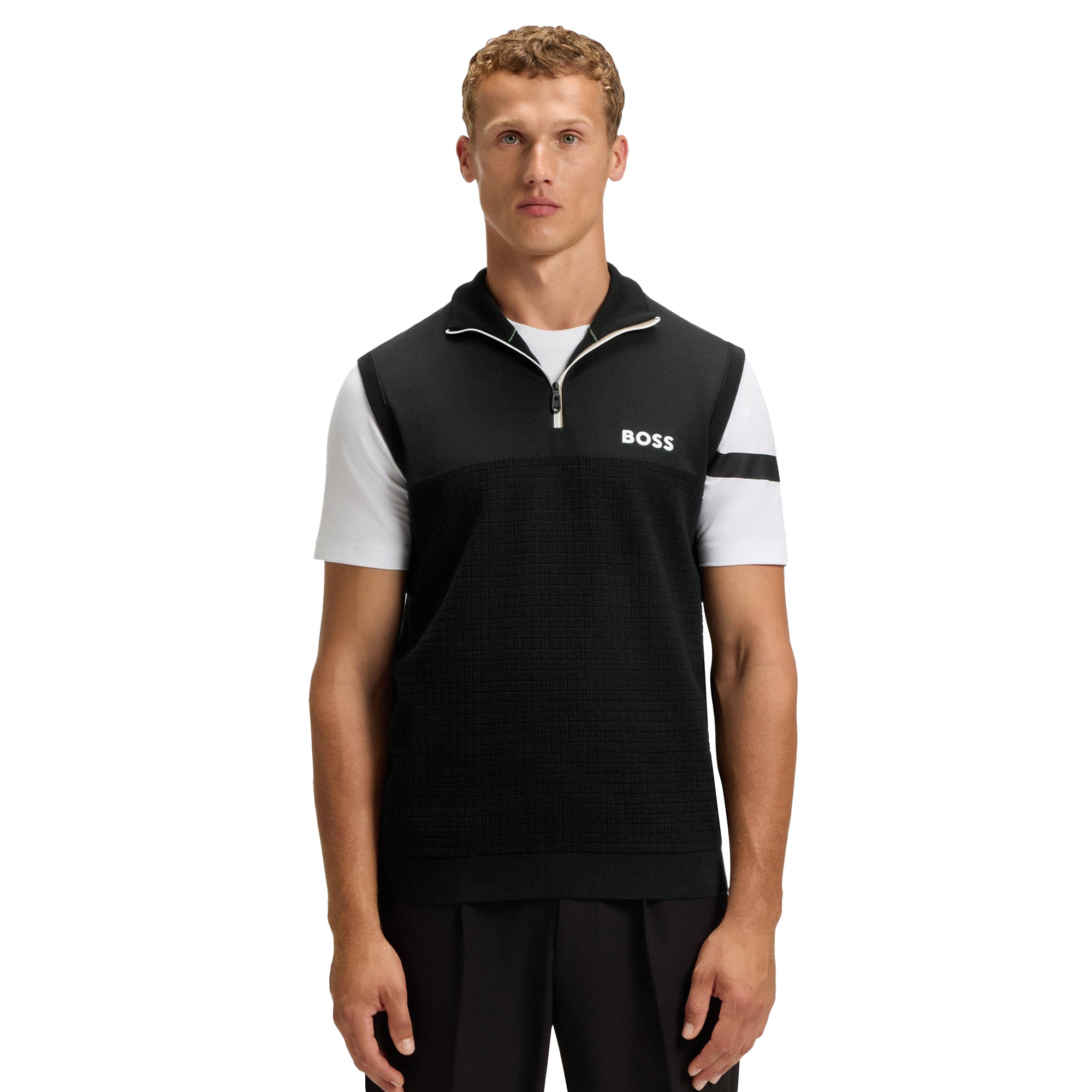 BOSS K_Birdie Golf Vest-1 WI25 - Black 001 - 50541954-001 - Function18