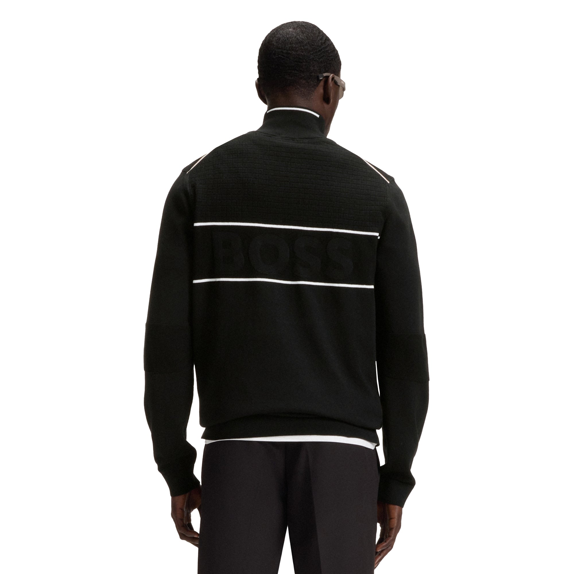 BOSS K_Hydro 1/4 Zip Sweater WI25 - Black 001 - 50541953-001