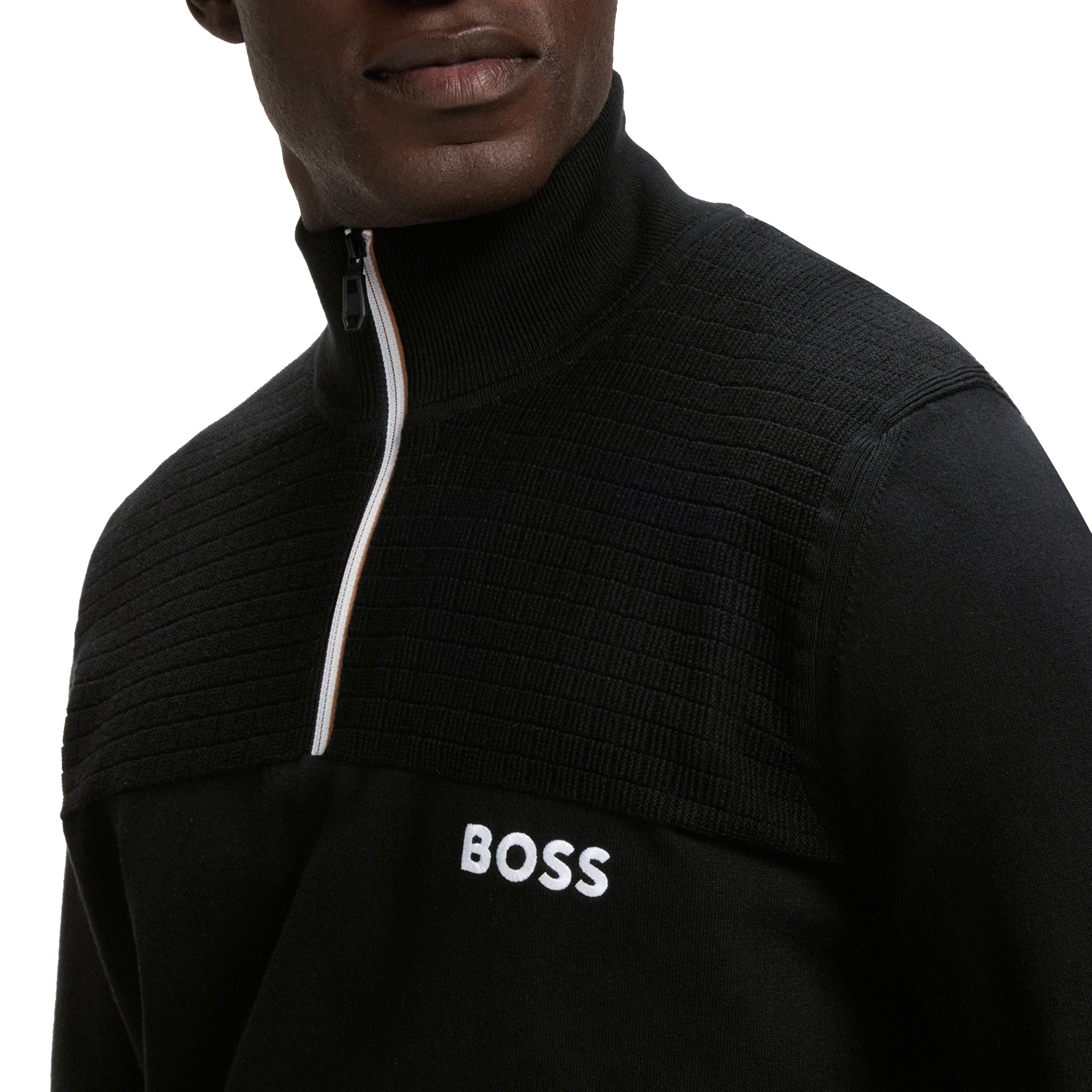 BOSS K_Hydro 1/4 Zip Sweater WI25 - Black 001 - 50541953-001
