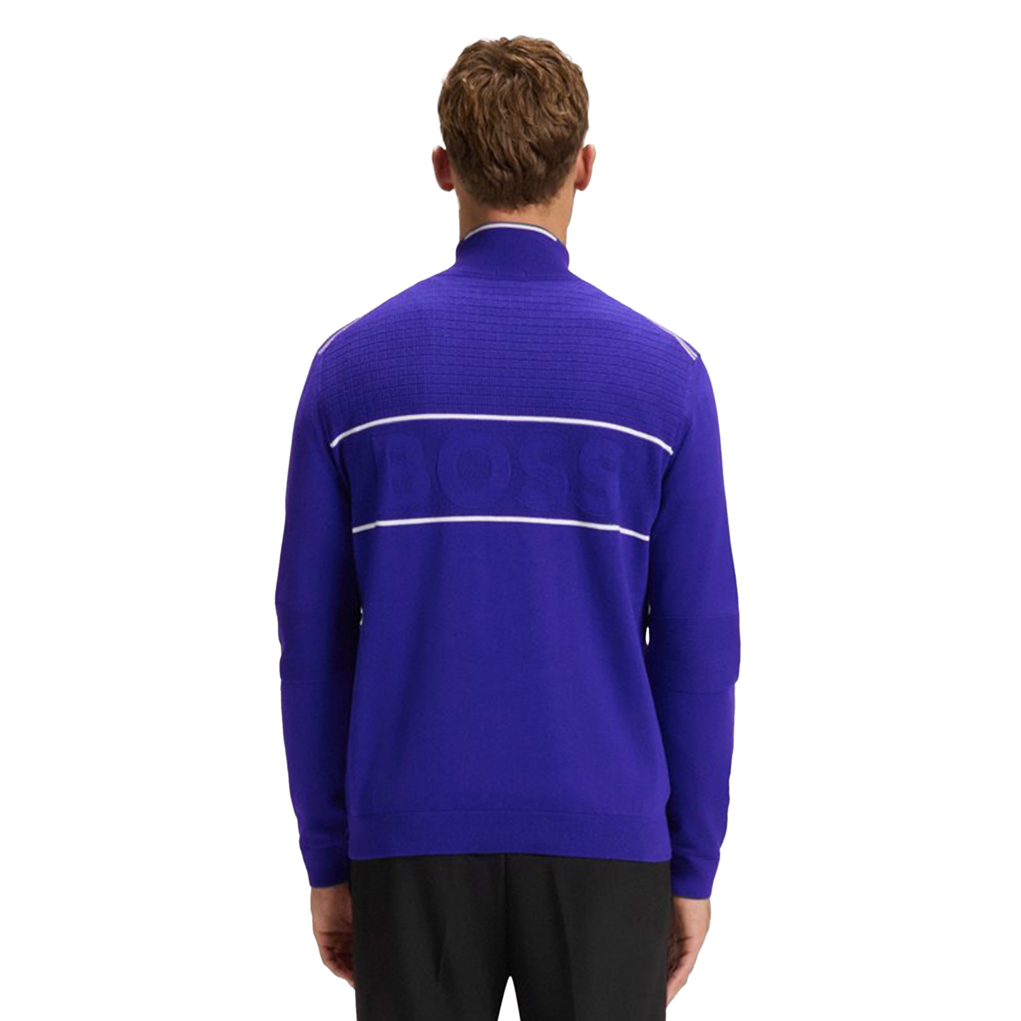 BOSS K_Hydro 1/4 Zip Sweater WI25 - Dazzling Blue 422 - 50541953