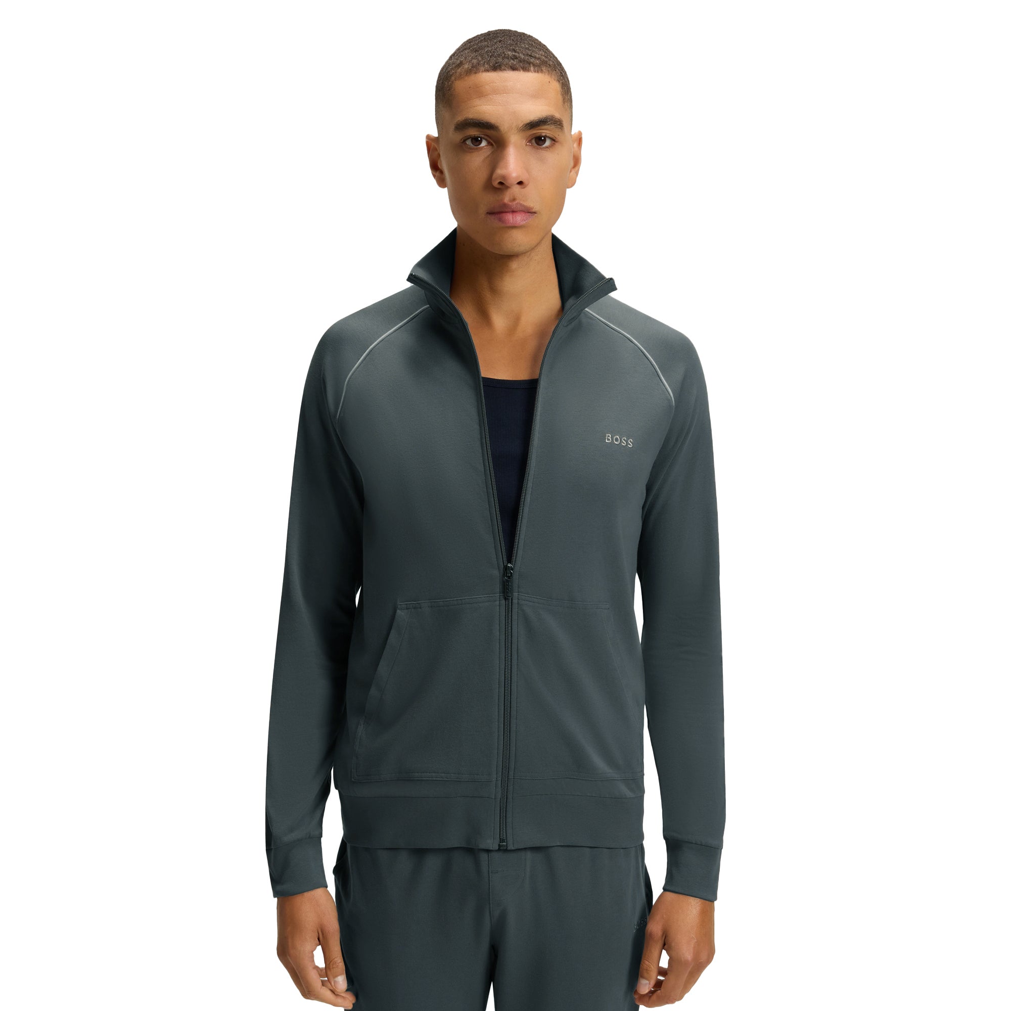 メゾン BOSS Mix&Match Full Zip Jacket WI25 - Green Smoke 345 - 50515307