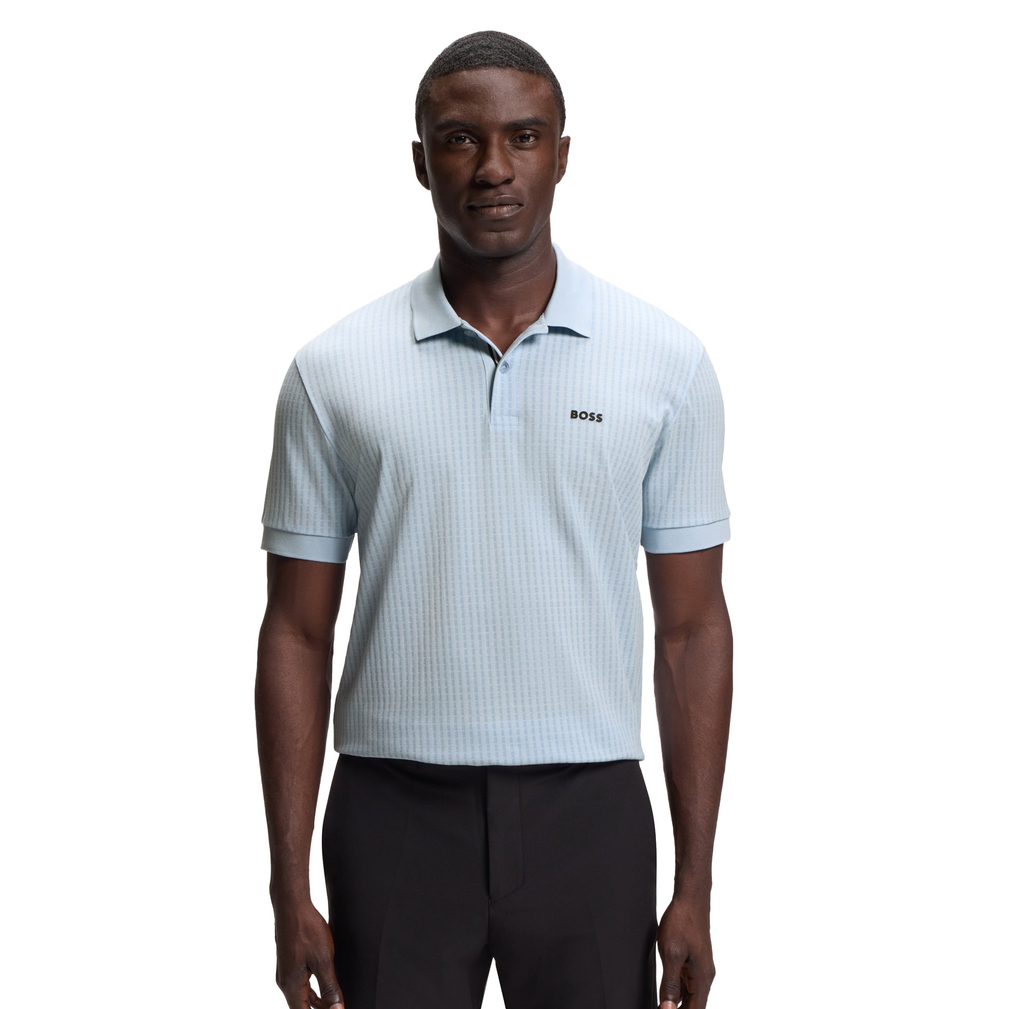 26SS新作　PERFORMANCE POLO 　　定価￥38,500 BOSS PL_GOC Birdie 3 Golf Polo Shirt SU26 - Light Blue 460