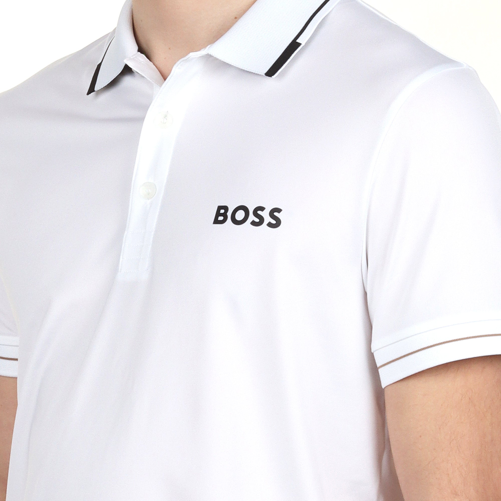 White Polo T Shirt Boss Hugo Boss Passenger Cotton White Polo
