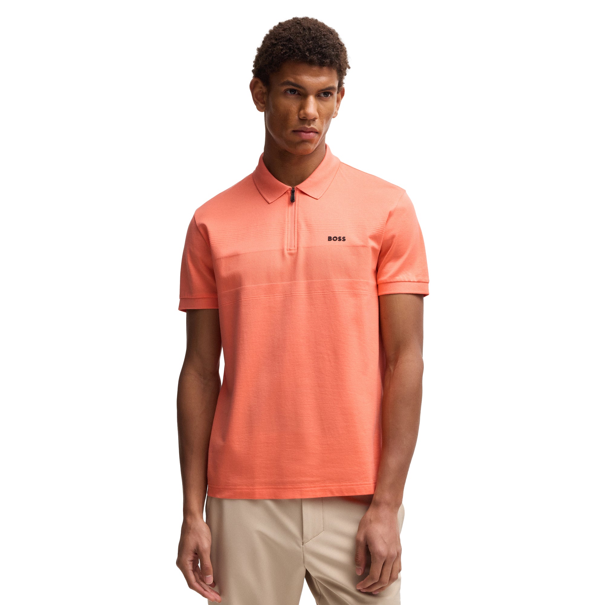 BOSS Phillix Pima Polo Shirt SU25 - Fusion Coral 649 - 50538177