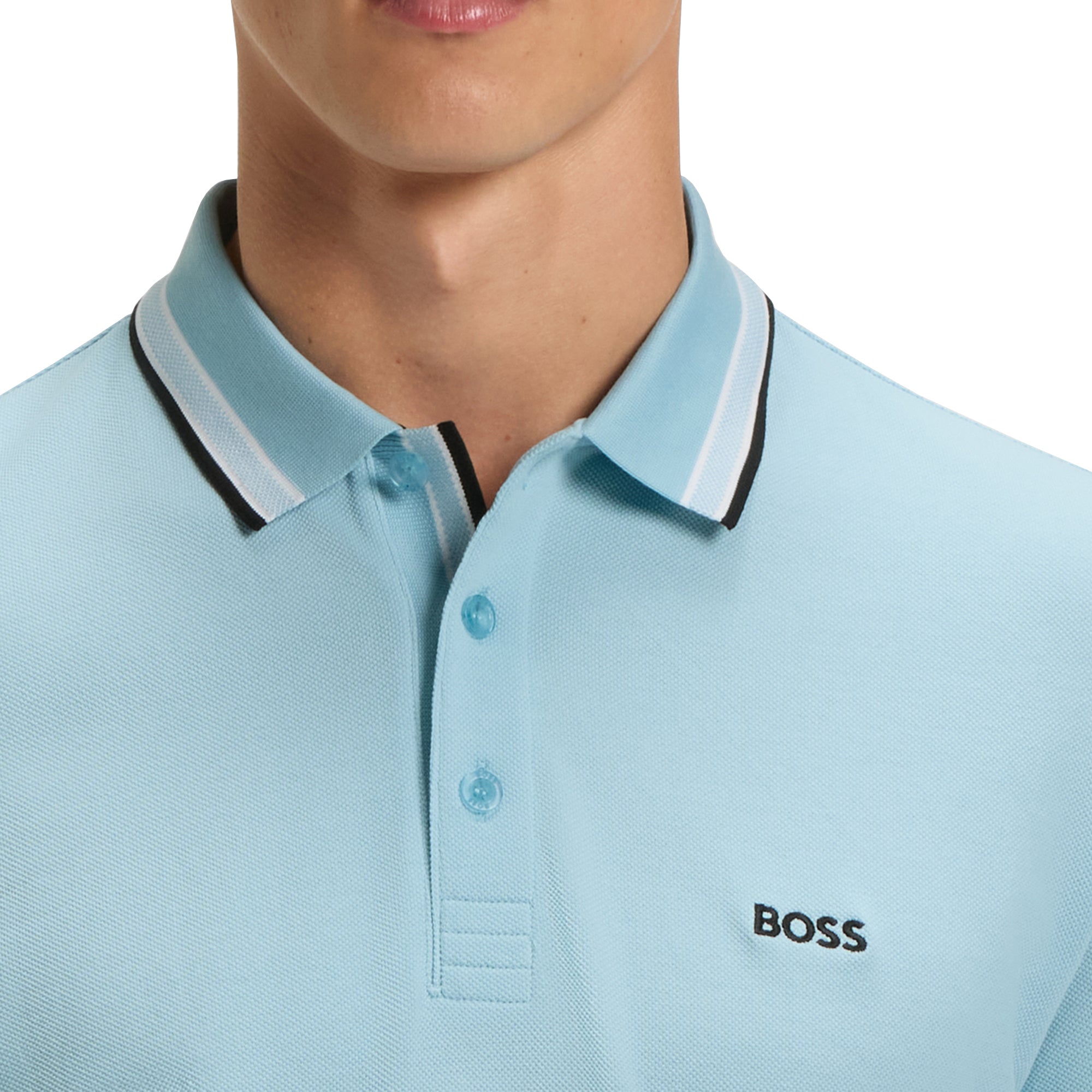 BOSS Plisy LS Polo Shirt FA25 - Pastel Blue 455 - 50536609-455