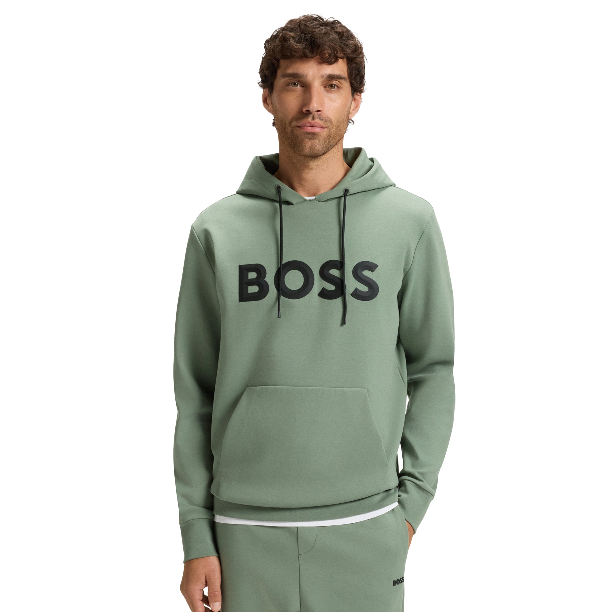 BOSS Soody Zone Hooded Pullover WI25 Sage Green 358 50551457