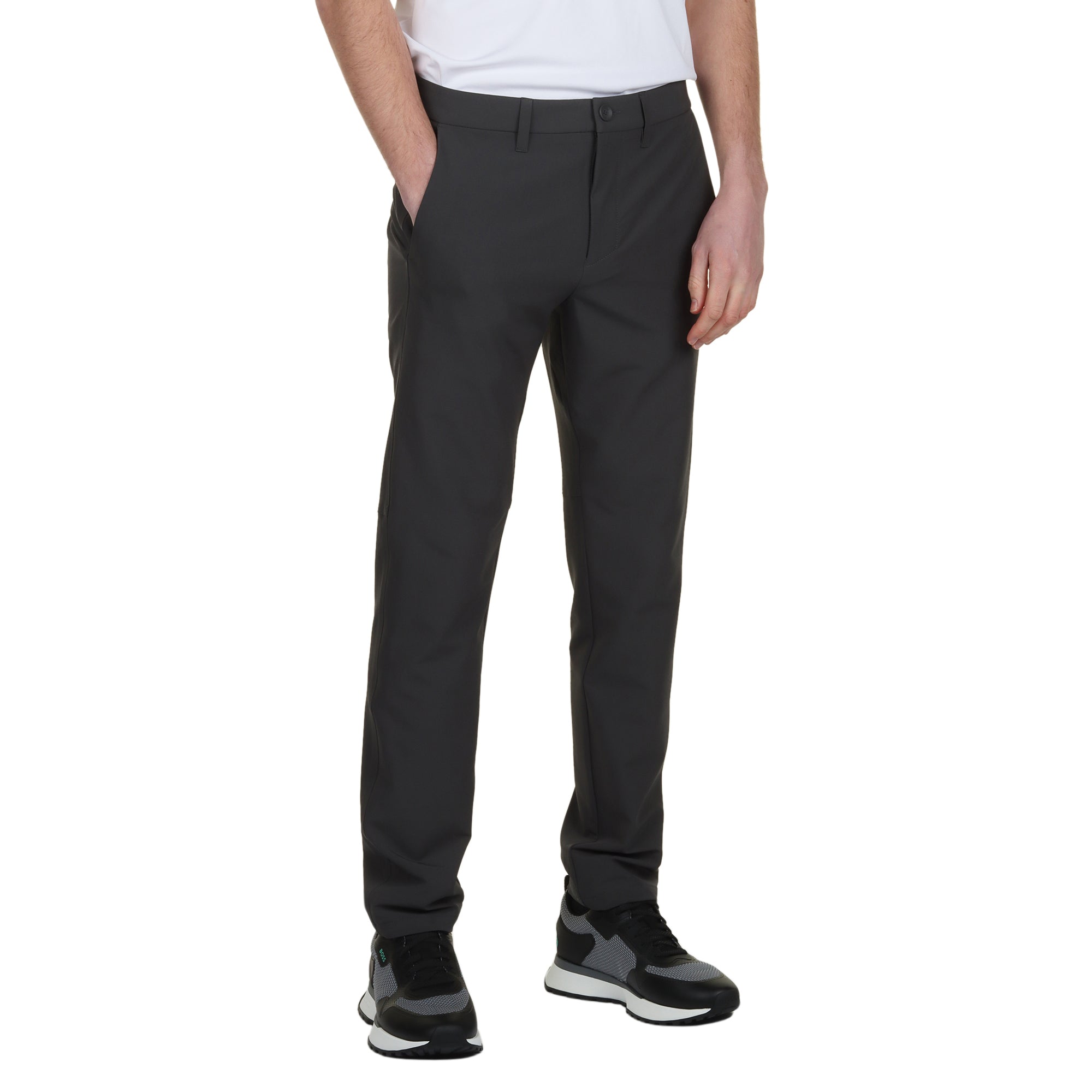 Hugo Boss Commuter Slim Fit Golf Trousers - Light Grey Hugo Boss Commuter Slim Fit Golf Trousers - Light Grey